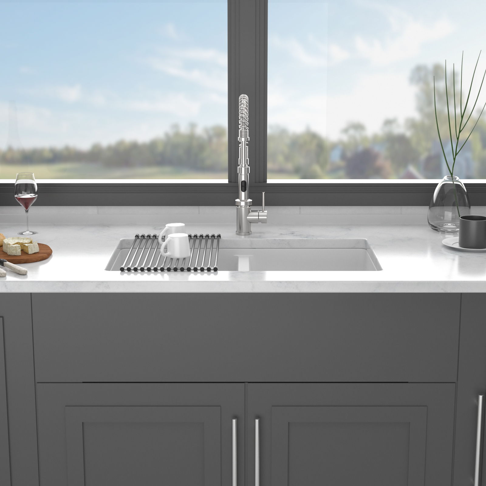 Granite Composite Double Bowl Undermount Kitchen Sink