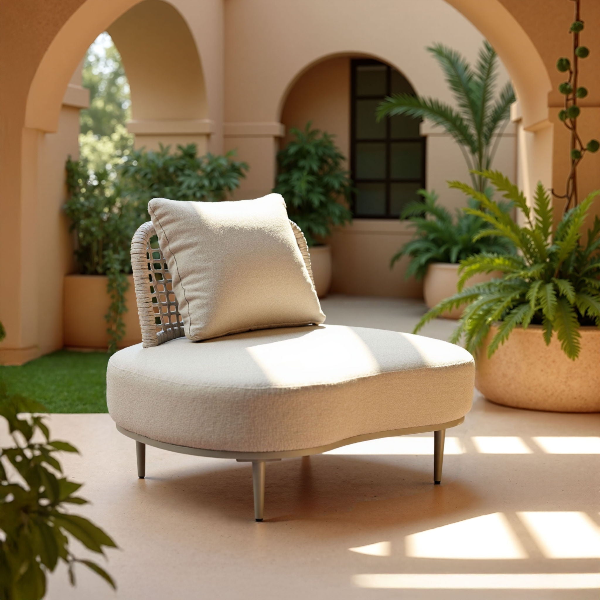 Ruhe - Outdoor Accent Chair - Beige