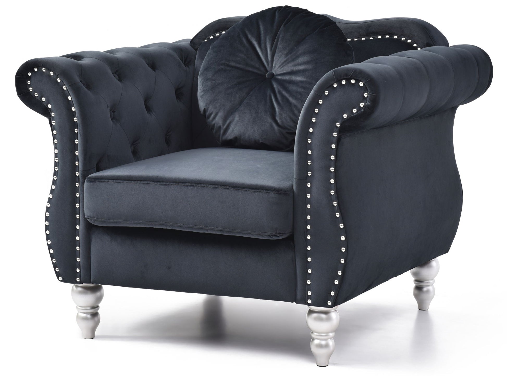 Chic Transitional Flared Arm Chair - Best Buy Furniture