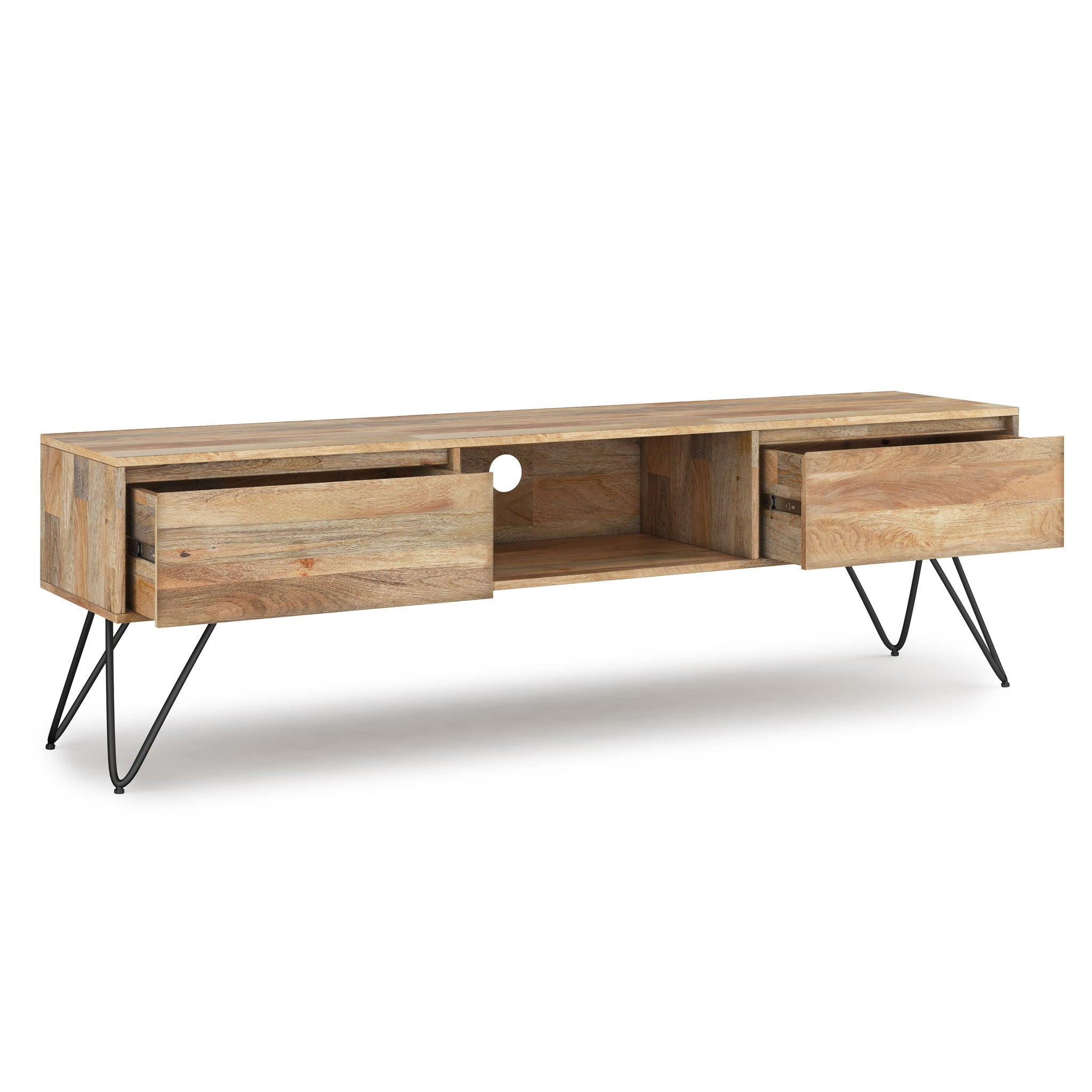 Hunter - Handcrafted TV Media Stand - Natural - Best Buy Furniture