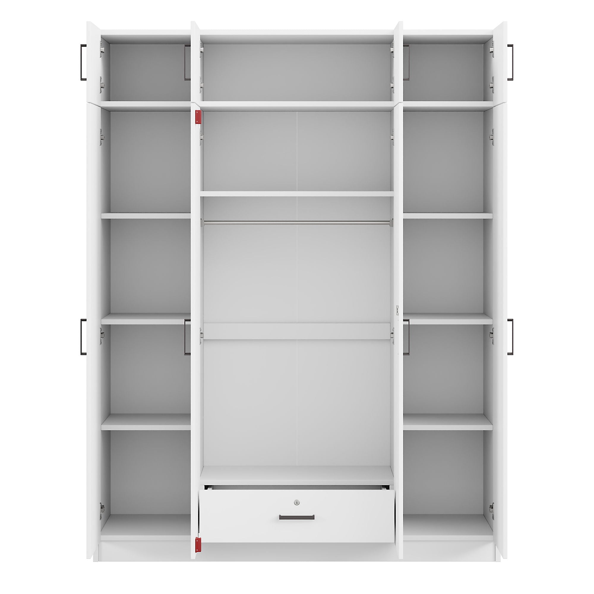 Contemporary 4 Door Wardrobe With 1 Drawer And Top Cabinet