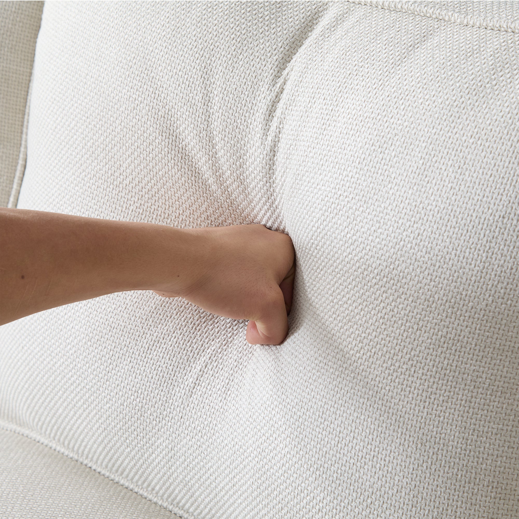 40.16 in Faux Leather Rolled Arm Sofa with Nailhead Trim Beige