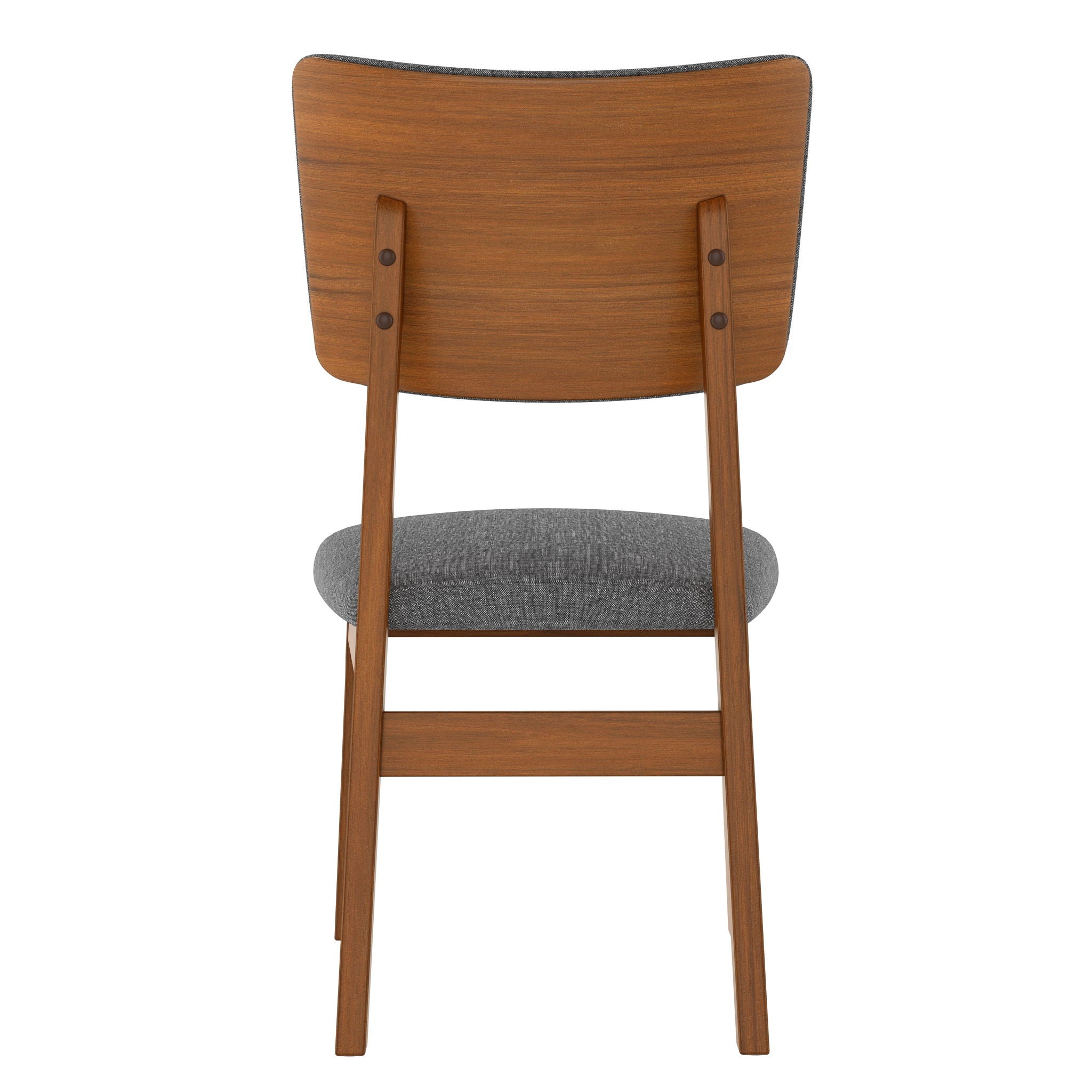Dining Chairs (Set of 4), Wooden Dining Chair Armless, Mid Century Modern Upholstered Seat Cushion Dining Room Chair For Home Kitchen Dining Room Restaurant - Brown / Gray