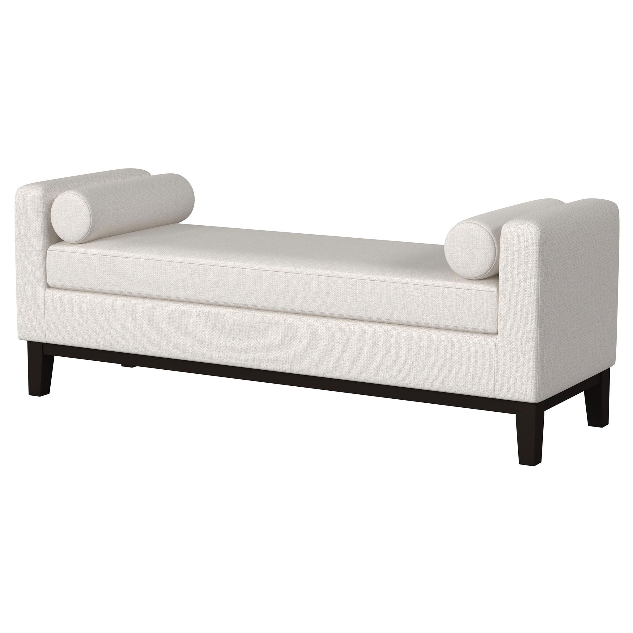Thomas - Raised Arm Accent Bench - Ivory