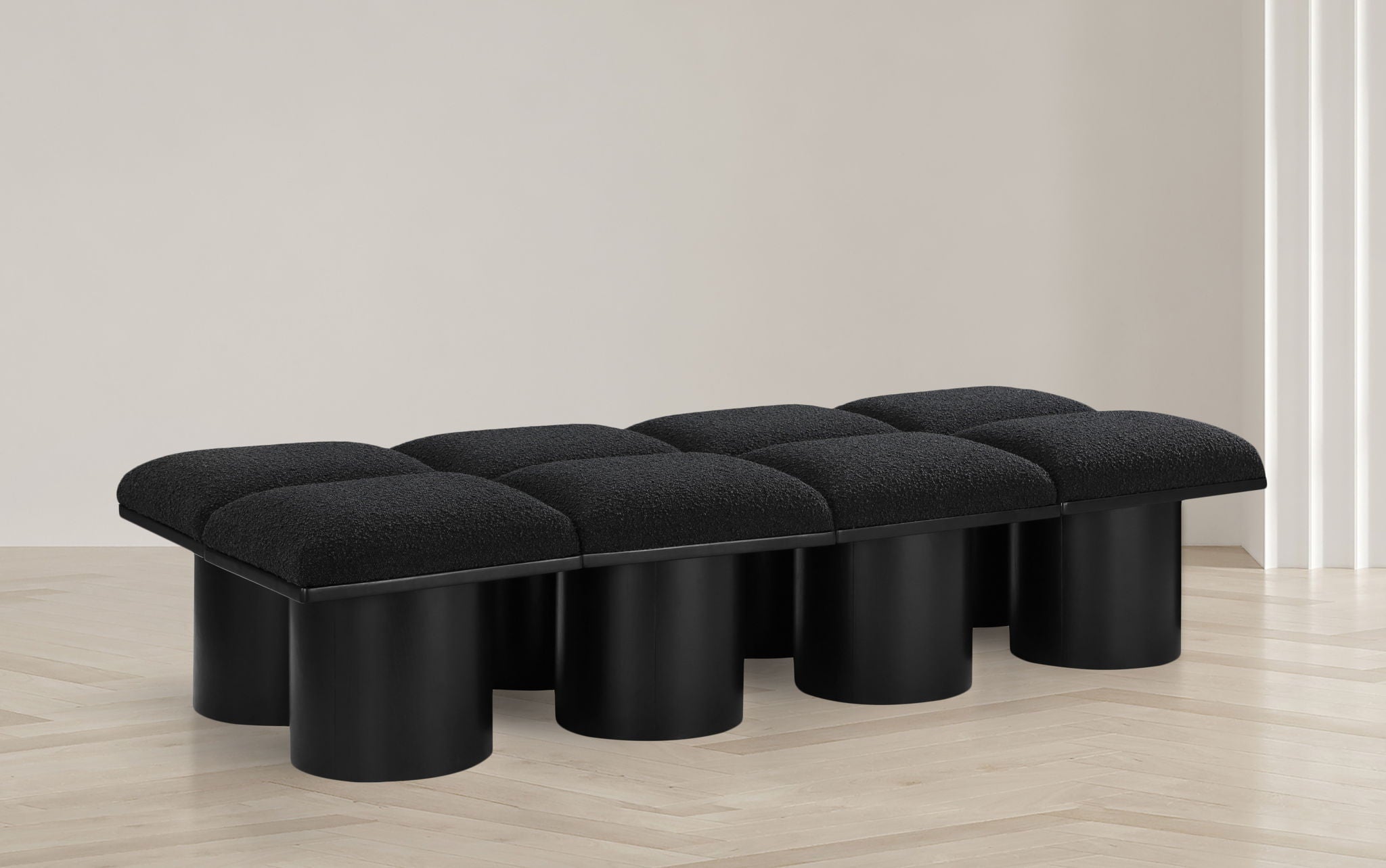 Pavilion - 8 Piece Modular Bench With Black Base