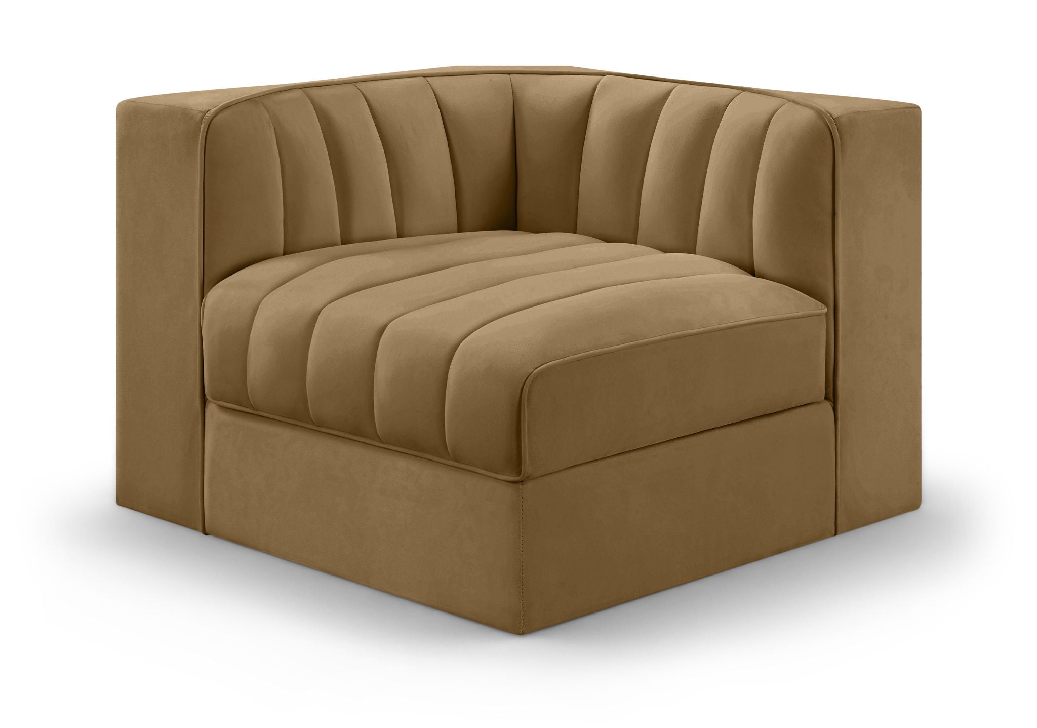 Rummi - Velvet Performance Fabric Upholstered Modular Corner Chair