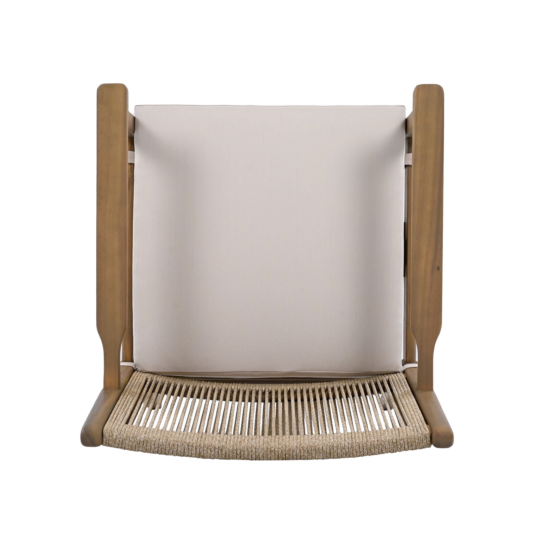 Outdoor Acacia Wood Patio Dining Armchair (Set of 2)