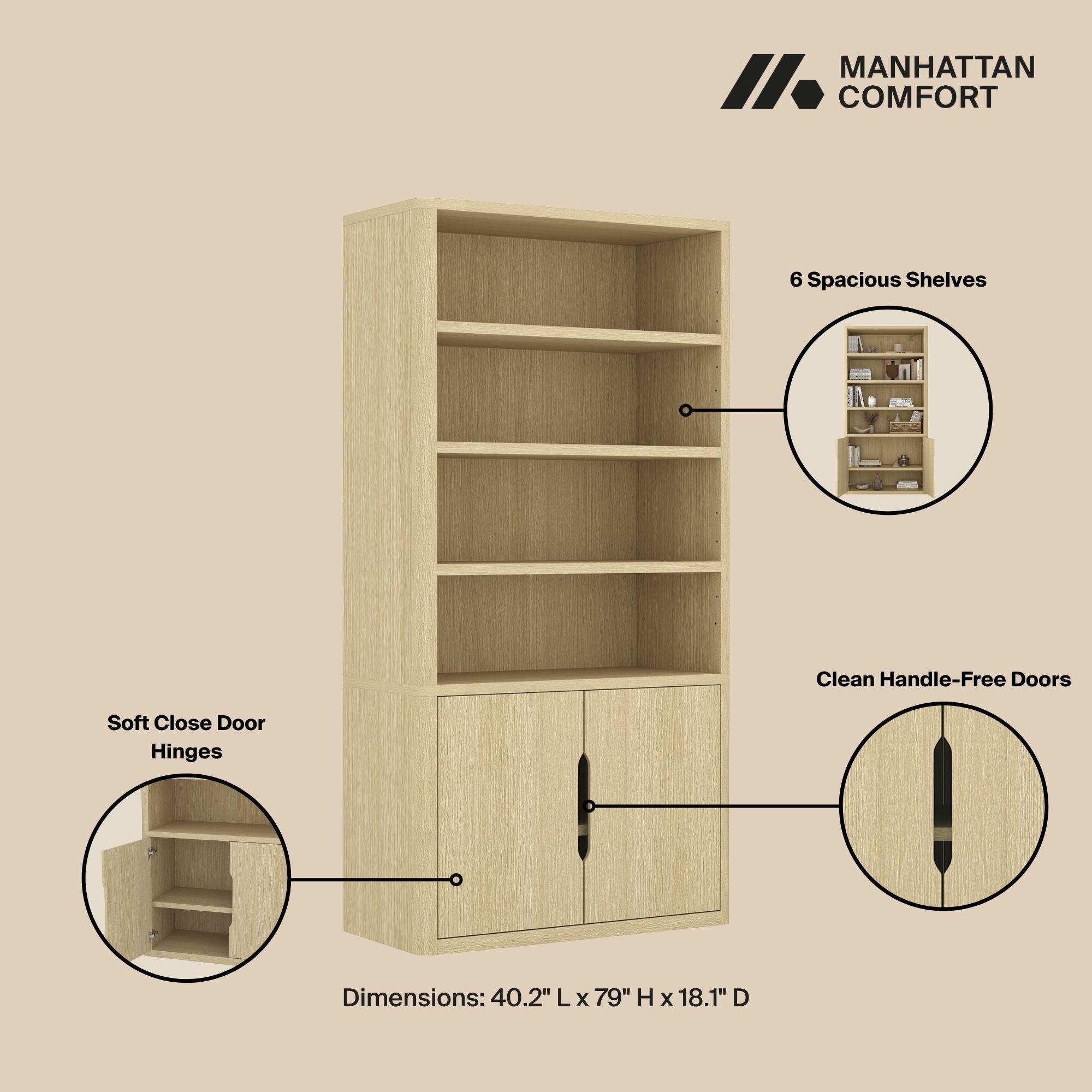 Rivington - Modern Bookcase Cabinet