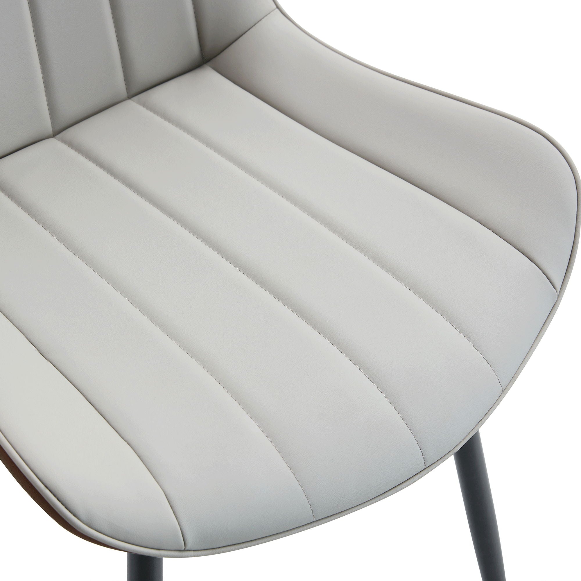 Modern Minimalist Dining Chair Set, Extended Seat Cushion