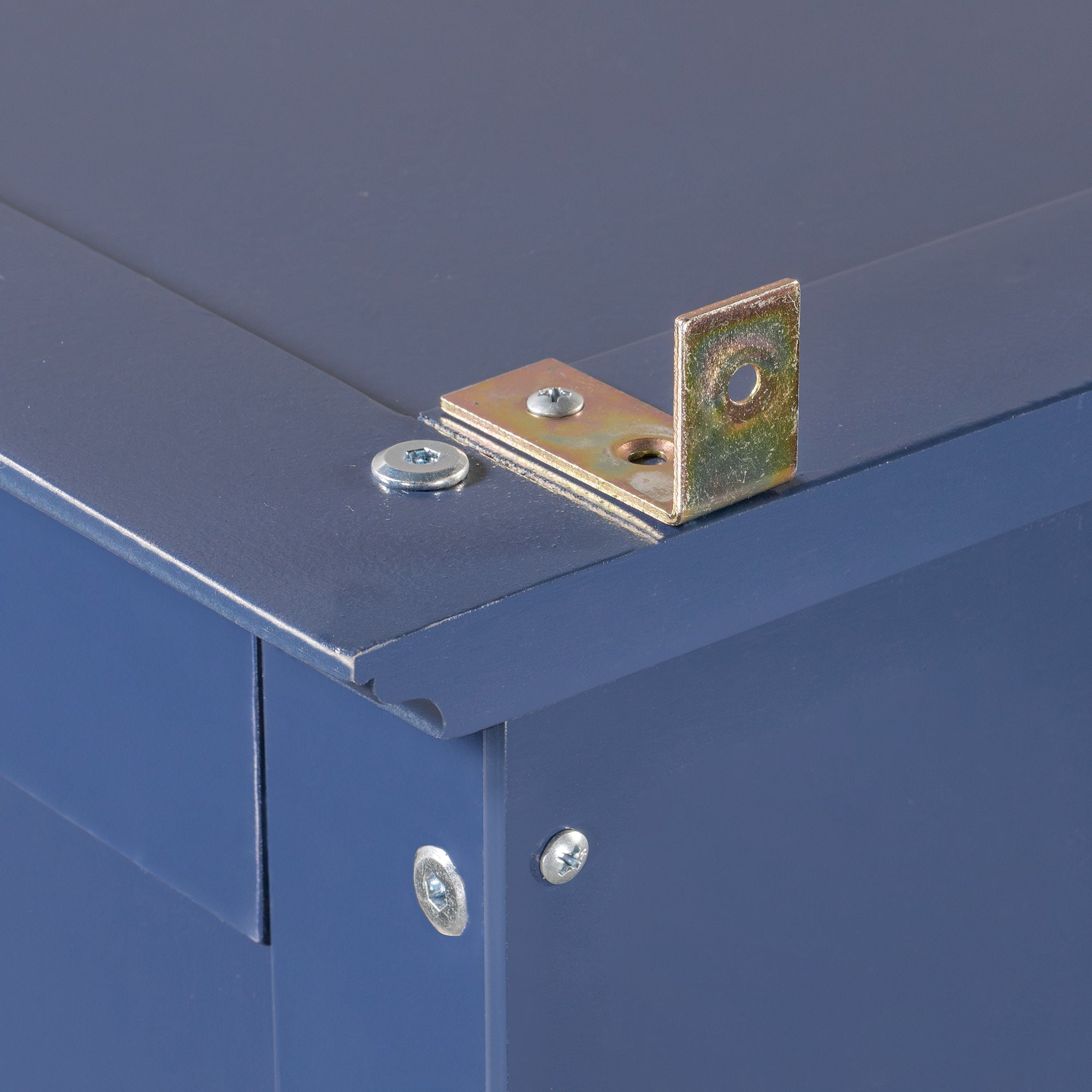 Kitchen Pantry, Freestanding Kitchen Storage Cabinet Display Cabinet With Glass Doors And 4 Built In Drawers For Living Room, Home Office - Blue