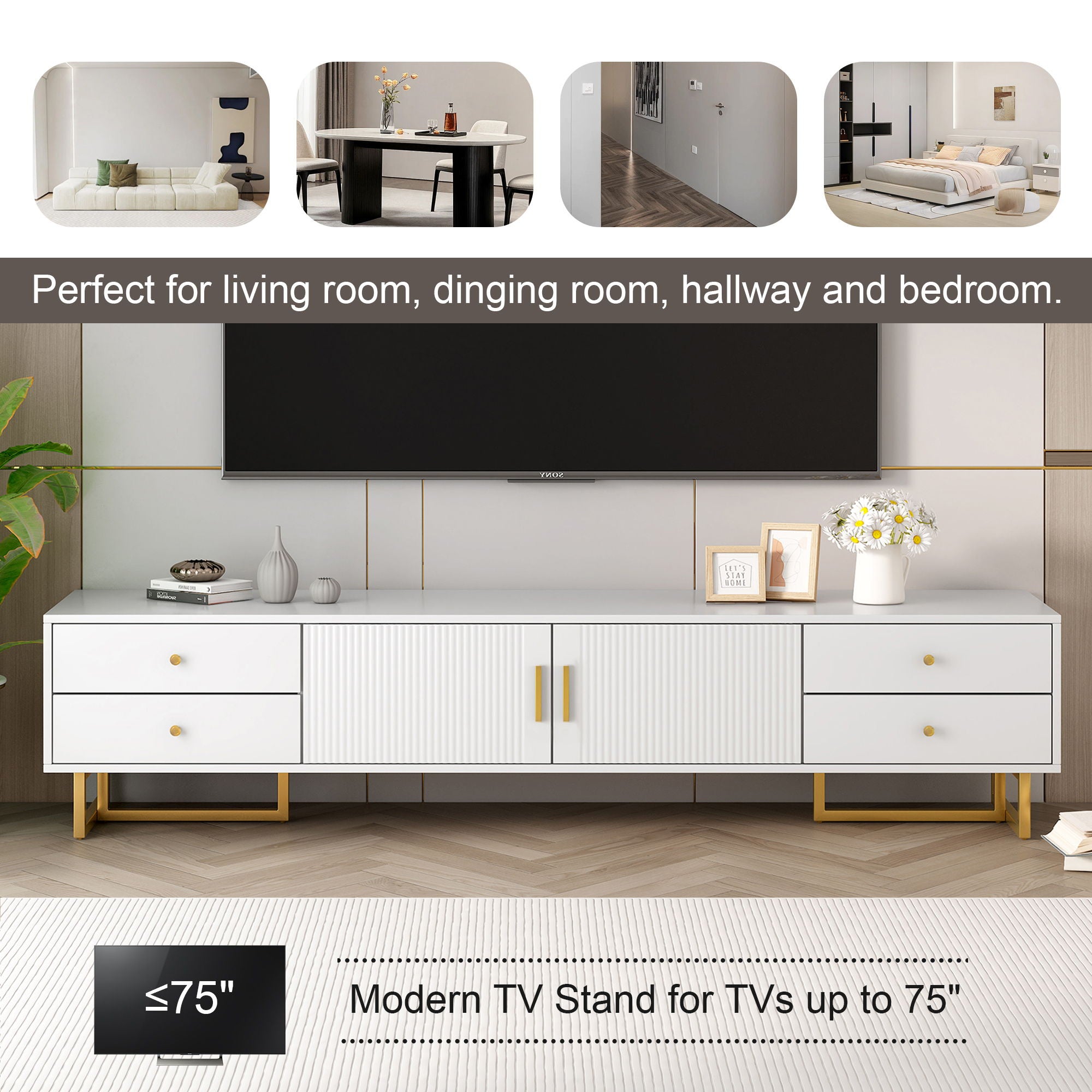 Modern TV Stand With Storage For Living Room