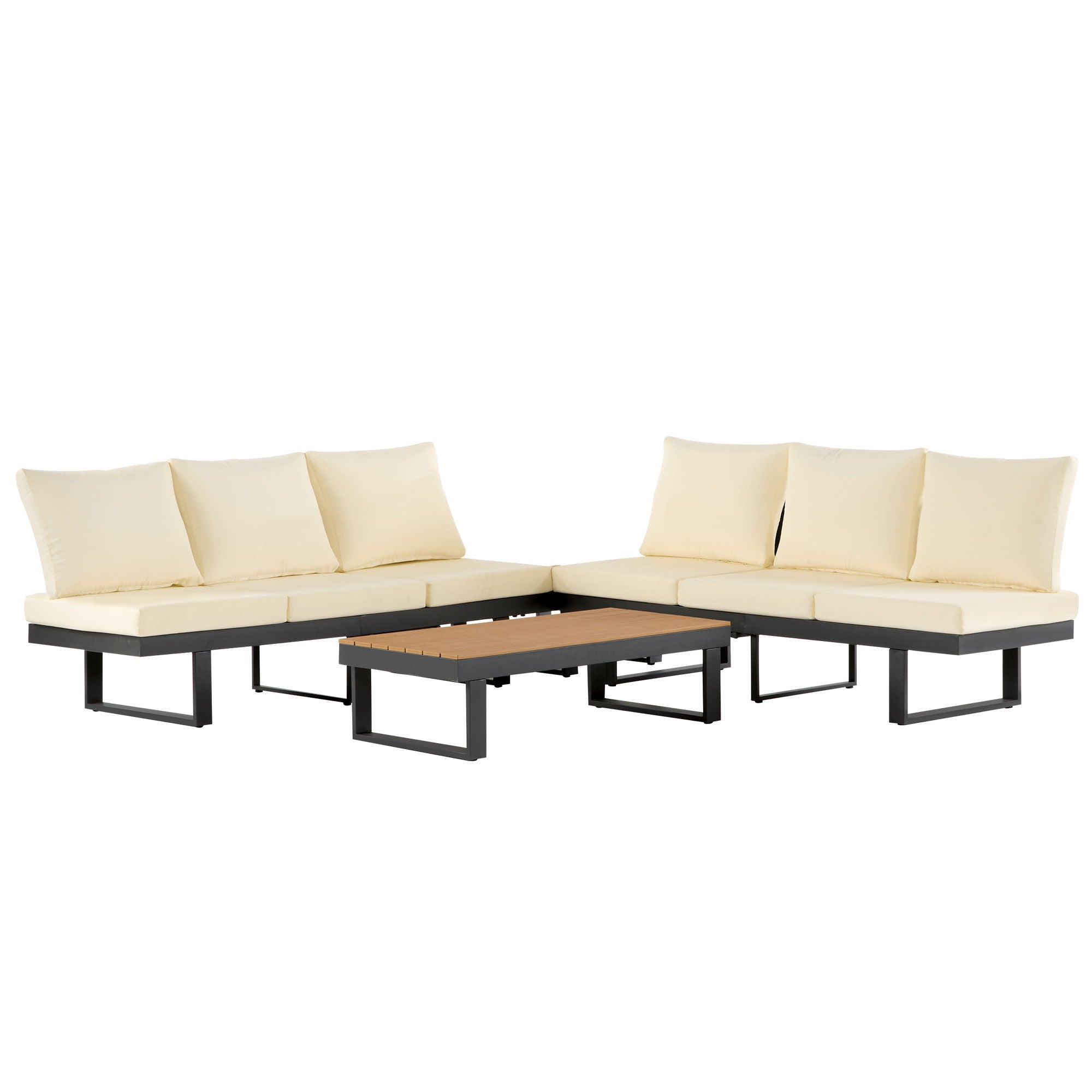 Outdoor Sectional Sofa Set With Adjustable Reclining Seats
