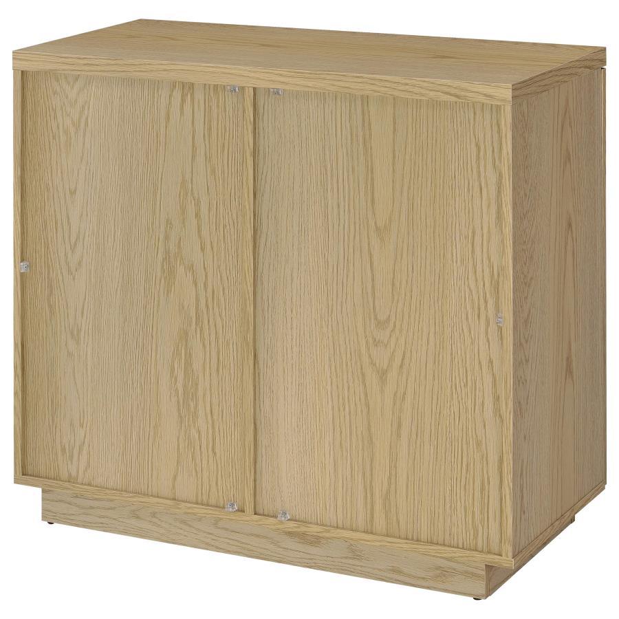 Tilbury - 2-Door Glass Front Accent Display Cabinet - Light Oak