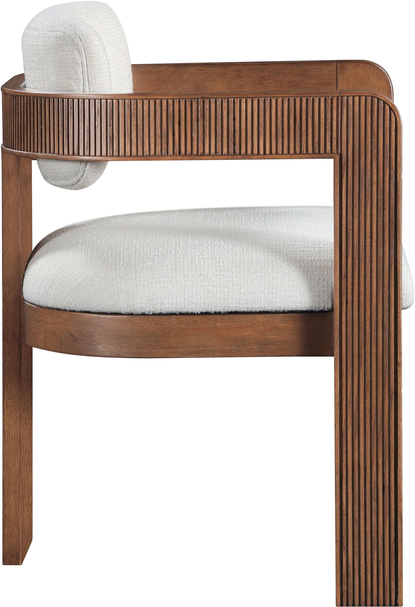 Sacha - Linen Dining Chair With Brown Base (Set of 2)