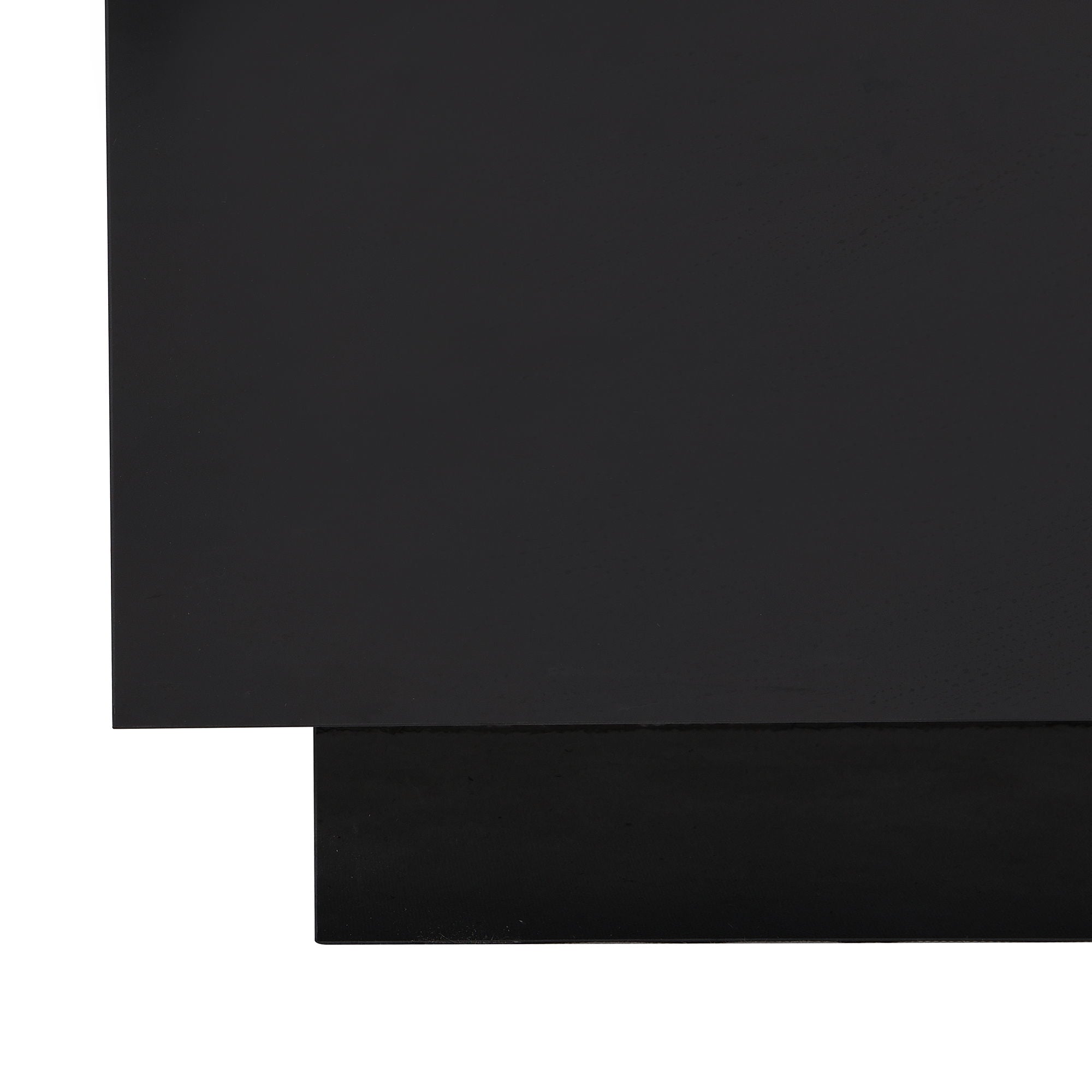 Square High Glossy Coffee Table With 16 Color Led Strip Lights, Modern Center Table With 5Mm Frosted Tempered Glass Top For Living Room - Best Buy Furniture