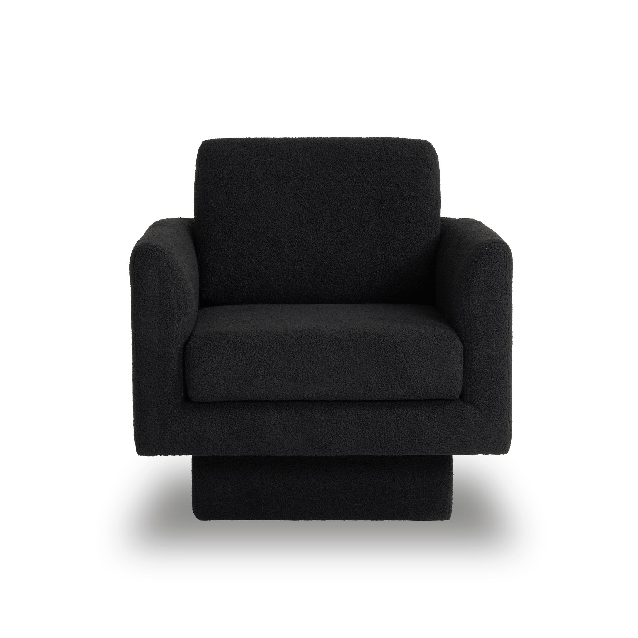 360° Modern Swivel Accent Chair Round Armchair, Thick Padded Single Lounge Sofa Upholstered Comfy