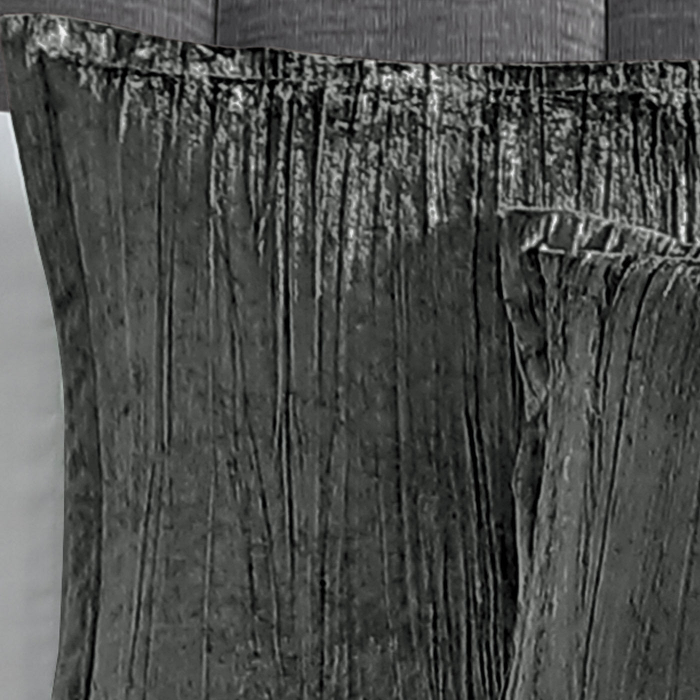 Turin 7 Piece Charcoal Crinkle Velvet Comforter Ensemble