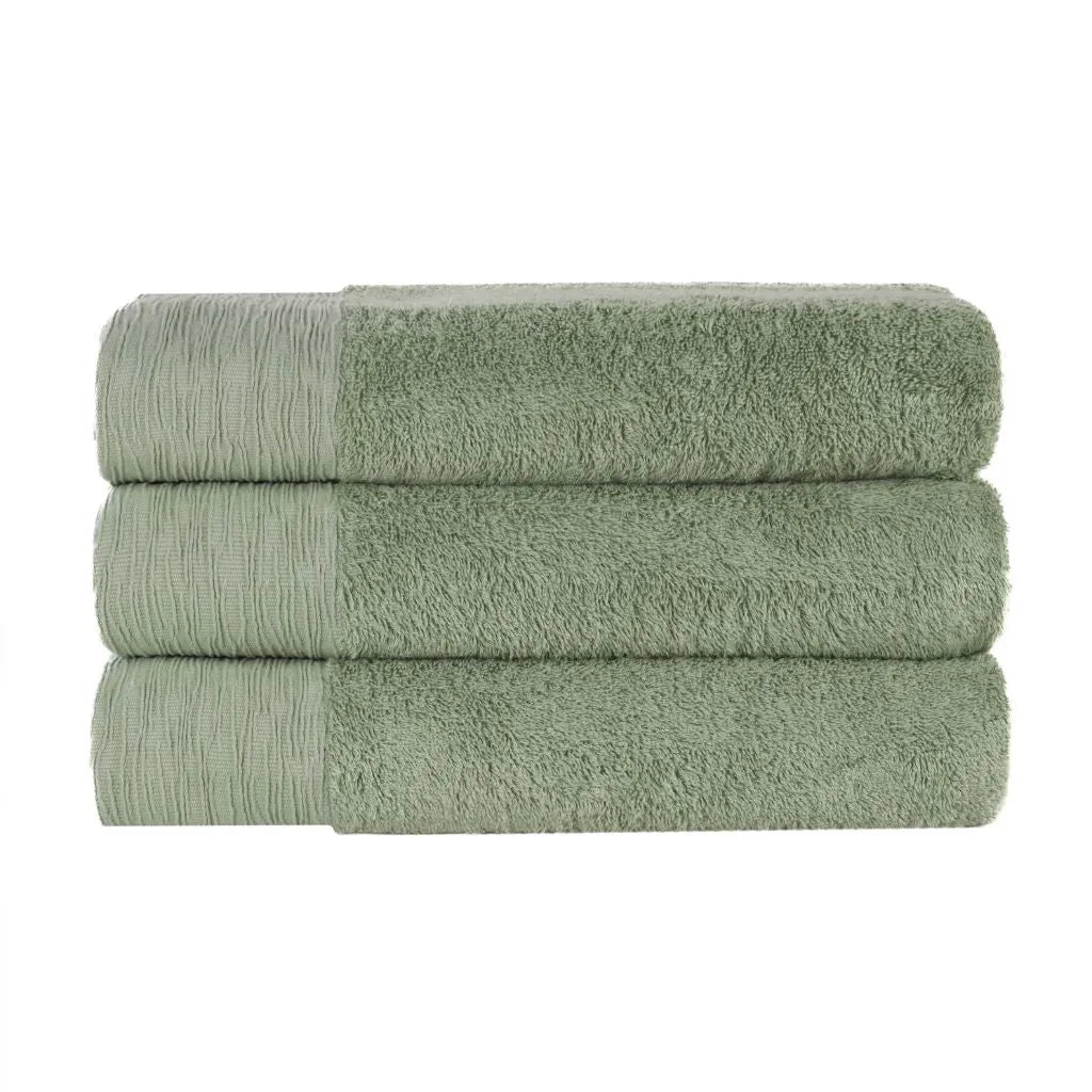 Rayon from Bamboo Eco-Friendly Fluffy Soft Solid Bath Towel Set of 3 - Bath Towel by Superior Brand