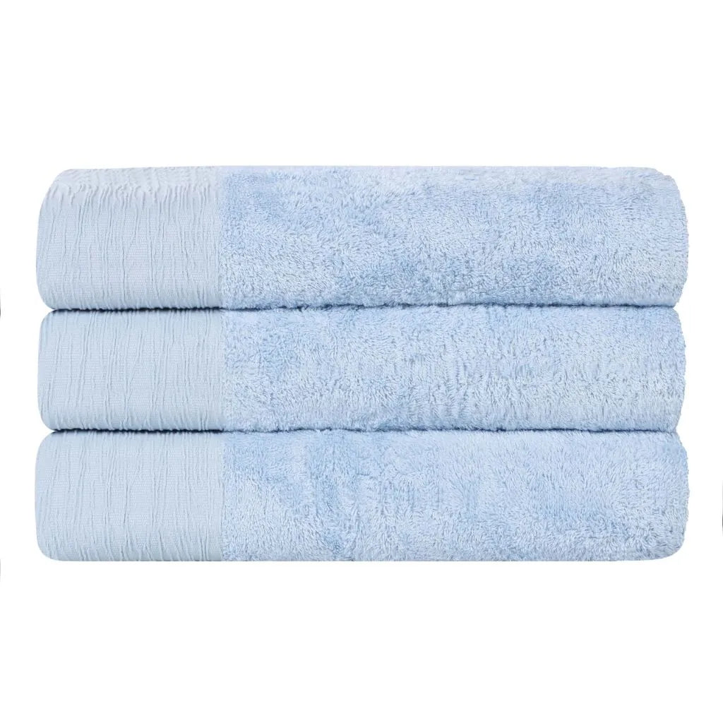 Rayon from Bamboo Eco-Friendly Fluffy Soft Solid Bath Towel Set of 3 - Bath Towel by Superior Brand