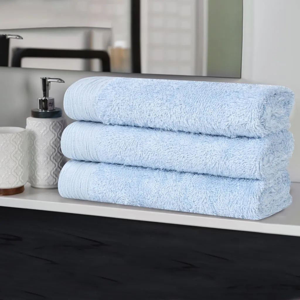 Rayon from Bamboo Eco-Friendly Fluffy Soft Solid Bath Towel Set of 3 - Bath Towel by Superior Brand