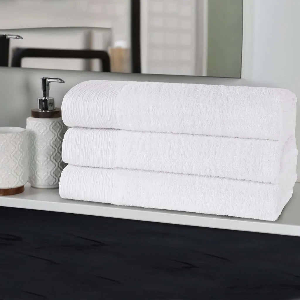 Rayon from Bamboo Eco-Friendly Fluffy Soft Solid Bath Towel Set of 3 - Bath Towel by Superior Brand