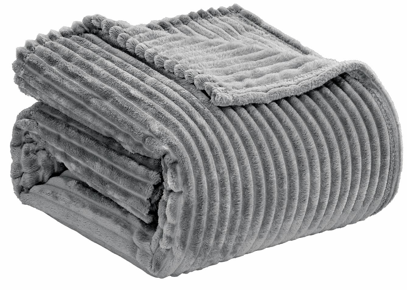 Striata Ribbed Corduroy Blanket – Ultra-Soft Plush Bed Blanket – Queen 90" x 90", King 108" x 90" – Multiple Colors - Best Buy Furniture