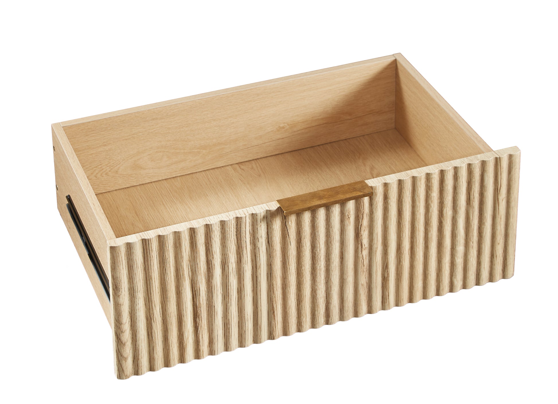 Willow Modern Light Oak Wood Fluted Nightstand - Best Buy Furniture