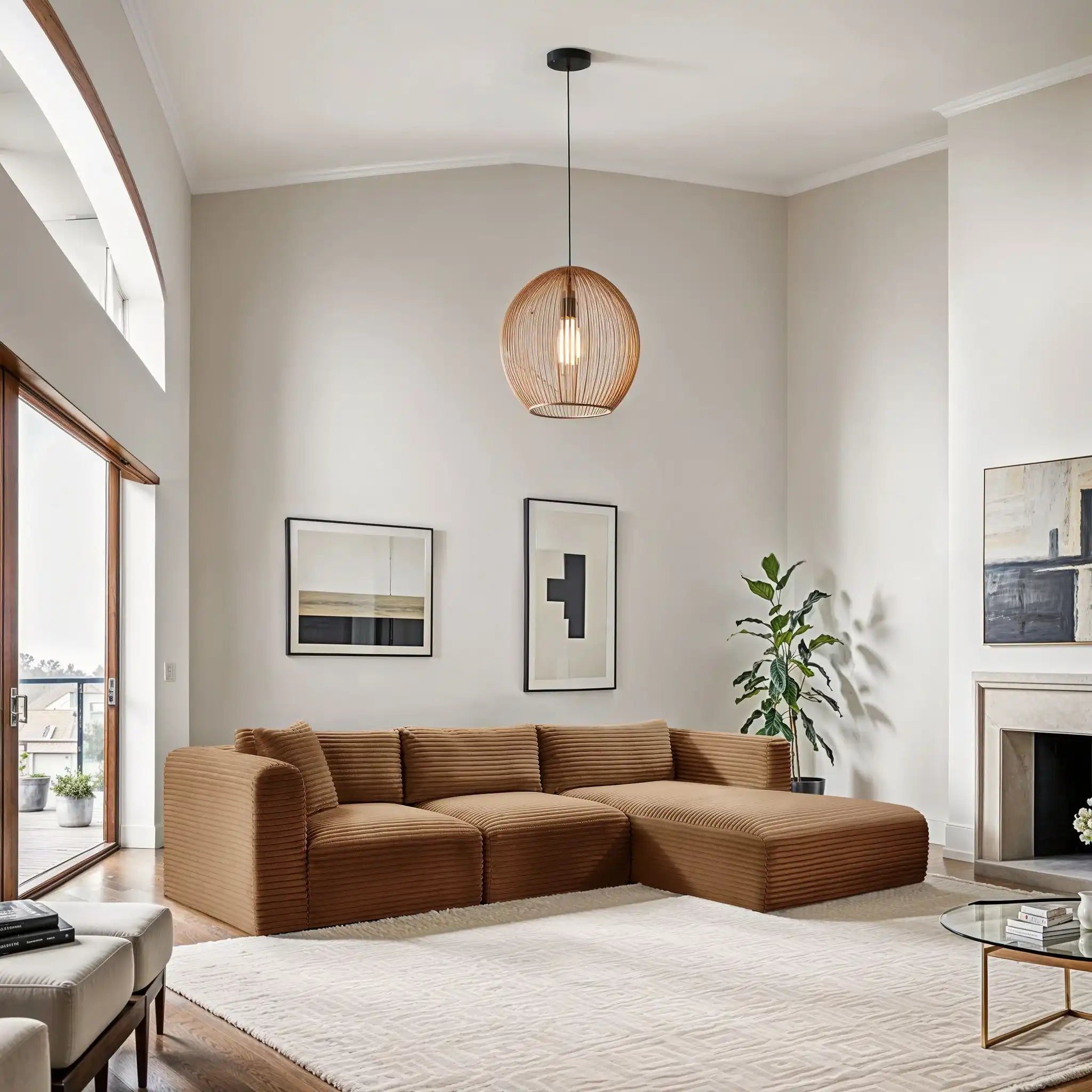Shaggy - Fabric 3 Piece Modular Sectional