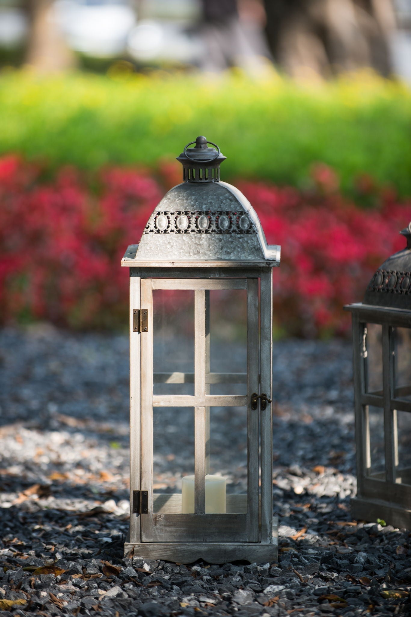 Wooden Candle Lantern Decorative Set for Indoor and Outdoor Use