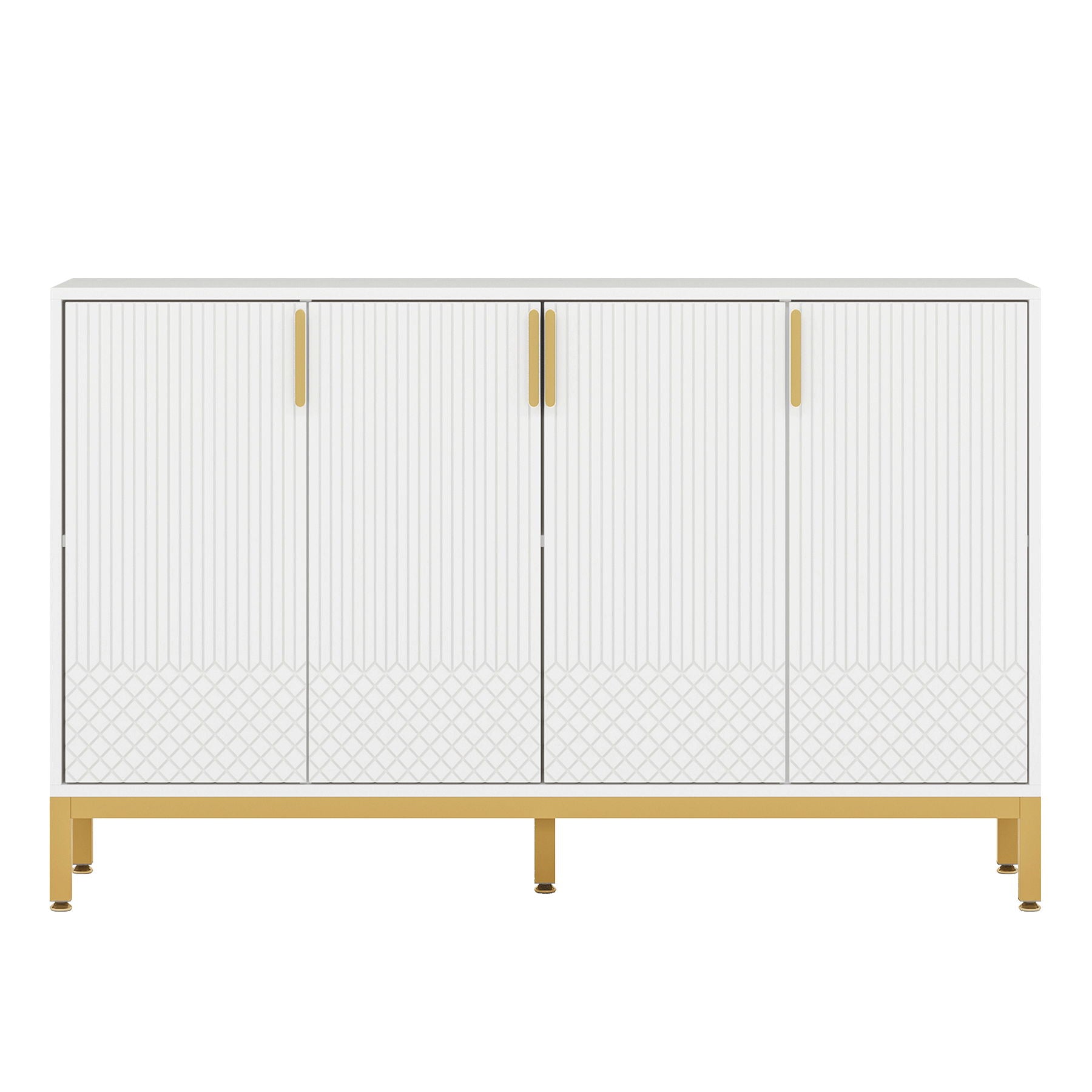 Buffet Sideboard Cabinet With Geometric Doors