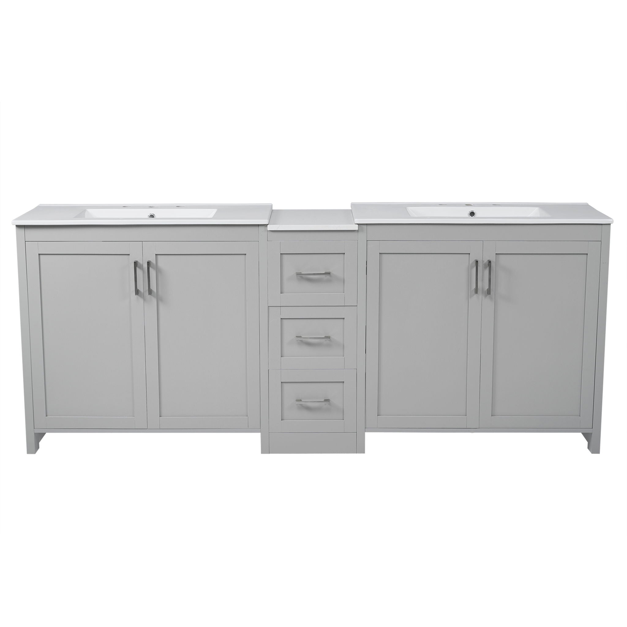 Double Sink Bathroom Vanity With Quartz Countertop