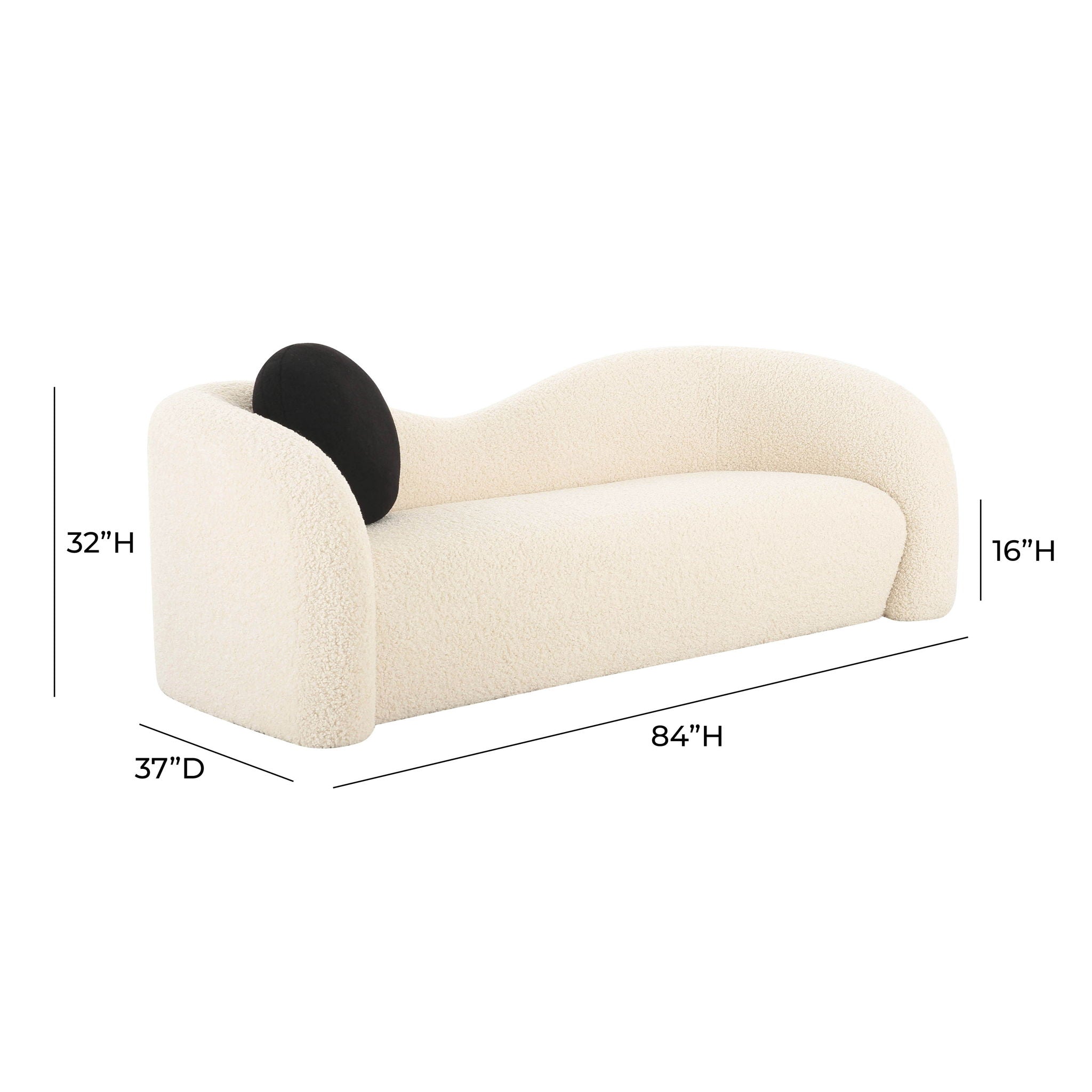 Leonie - Sofa Faux Shearling - Beige