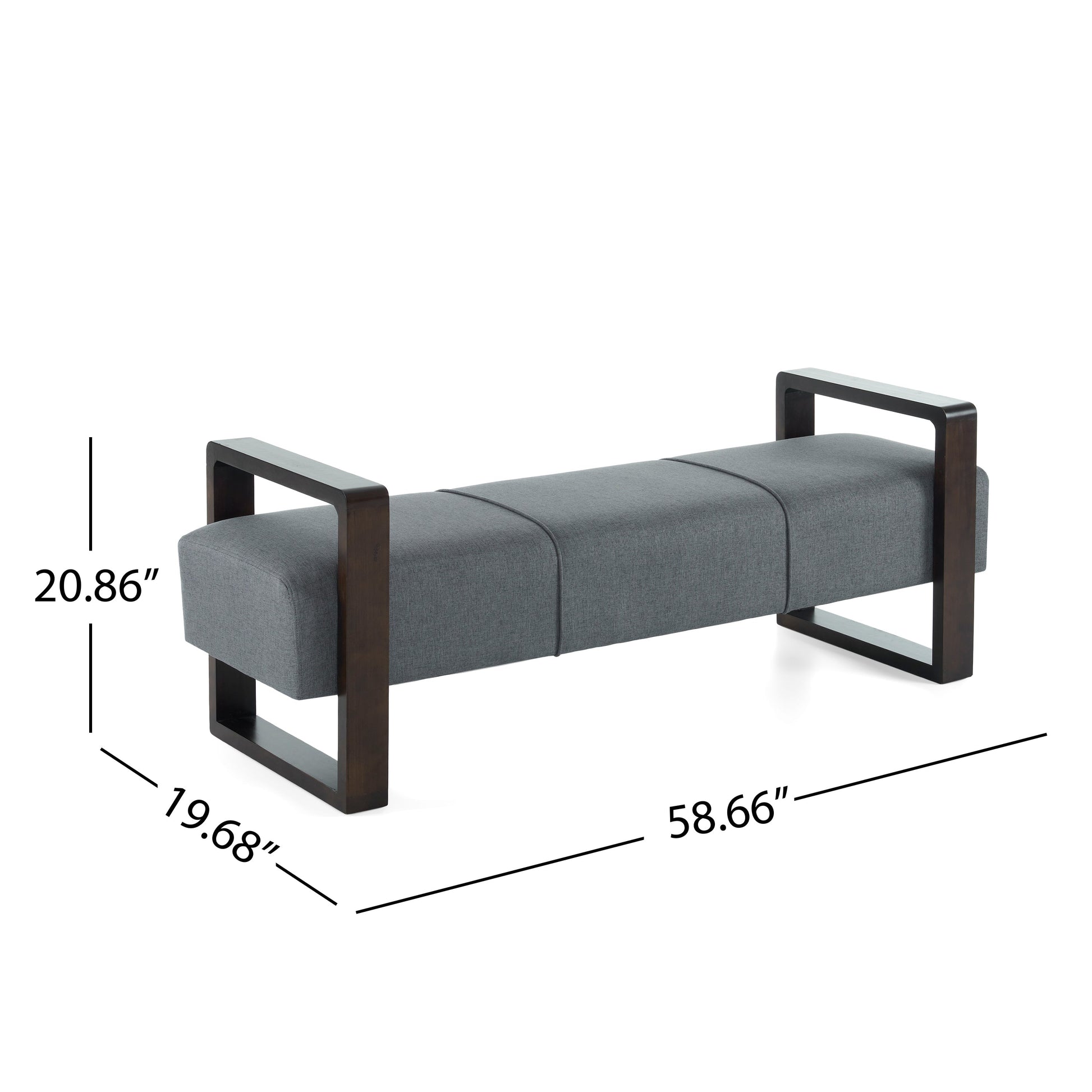 Sleek and Stylish Long - shaped Ottoman, Gray - Best Buy Furniture