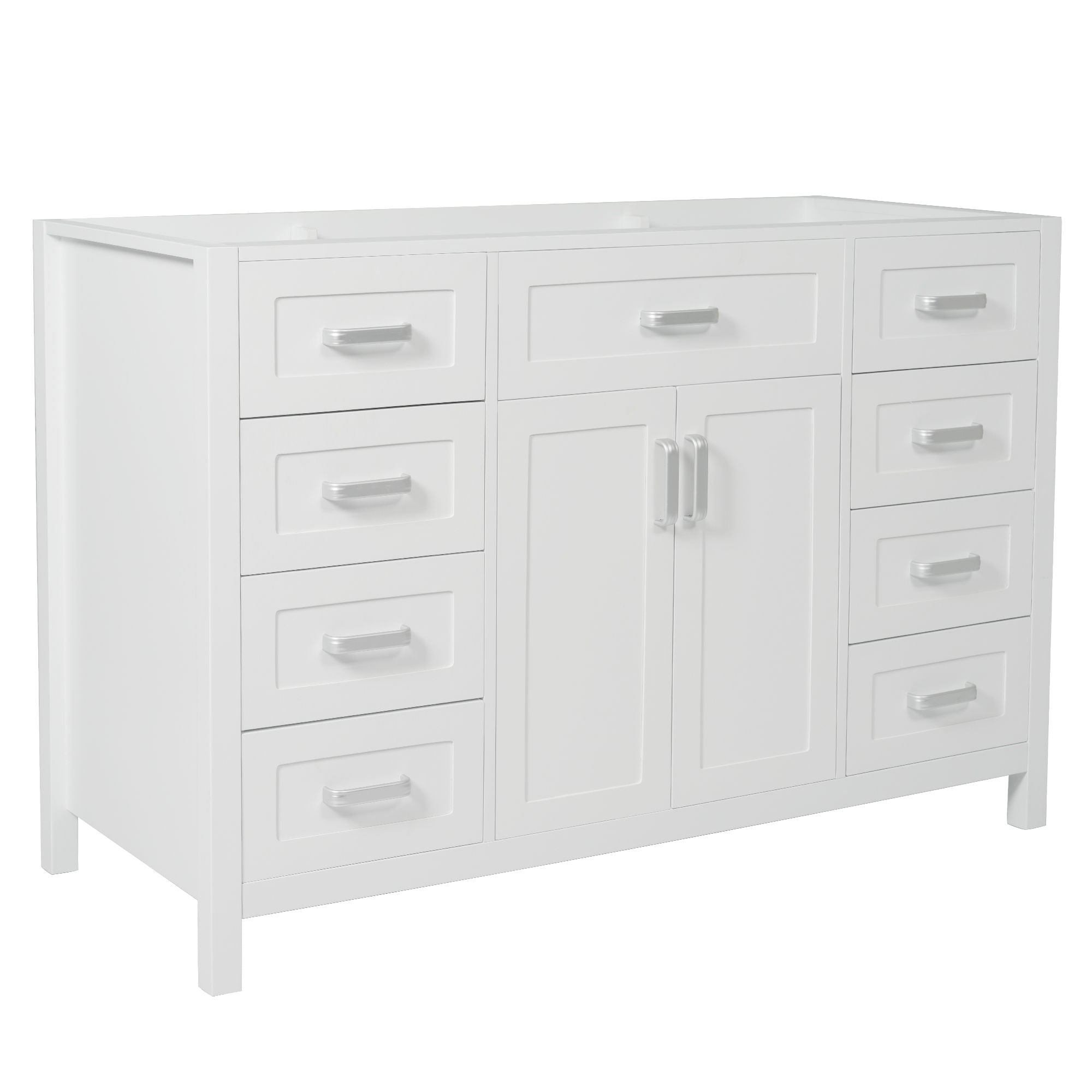 Bathroom Vanity Cabinet Only With 2 Soft Close Doors And 8 Drawers