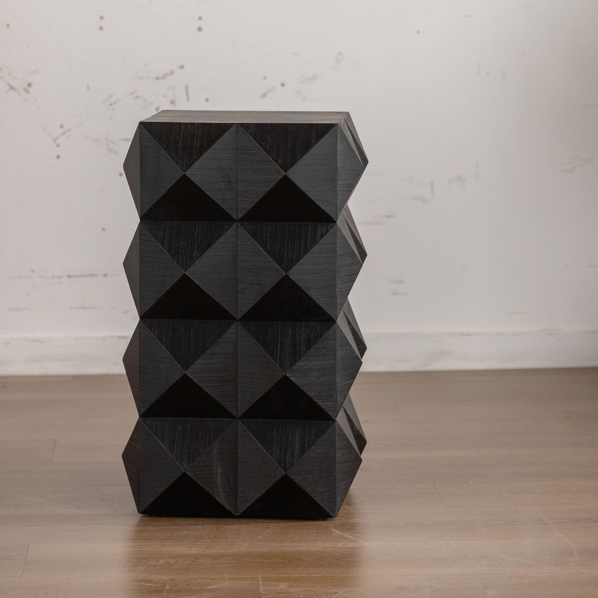 Side Table With 3D Embossed Pattern Design