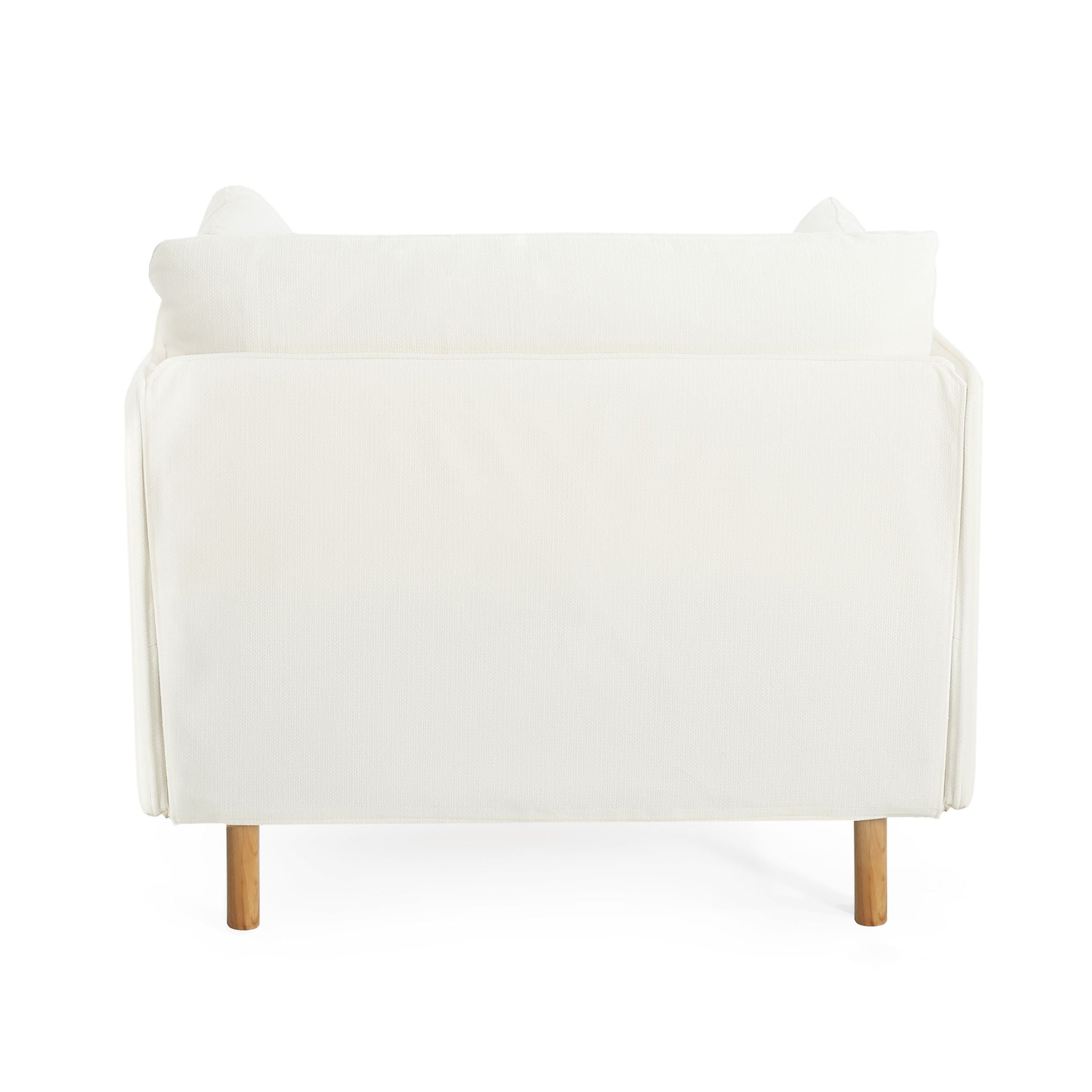 Modern Upholstered Accent Chair With Soft Cushions, Sleek Armrest Design