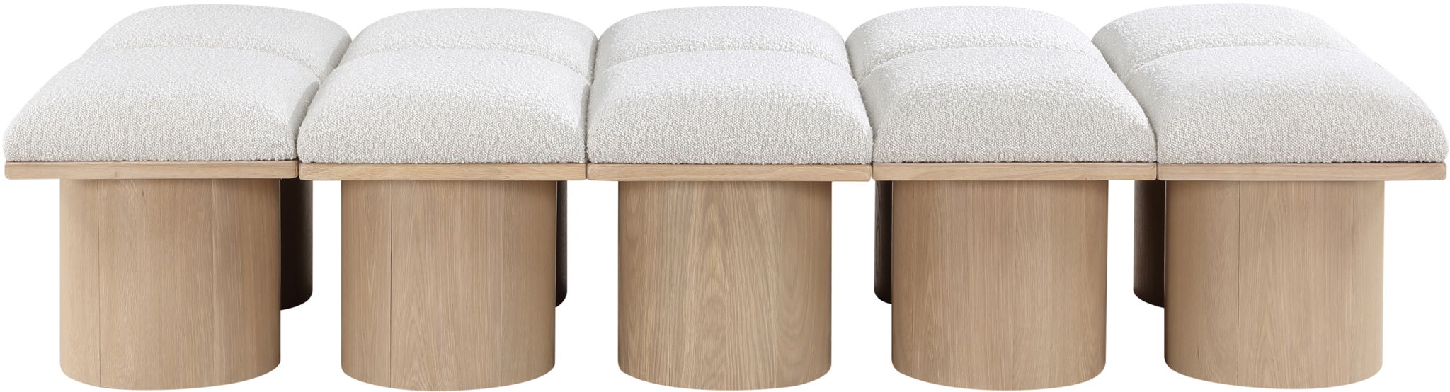 Pavilion - 10 Piece Modular Bench With Natural Base