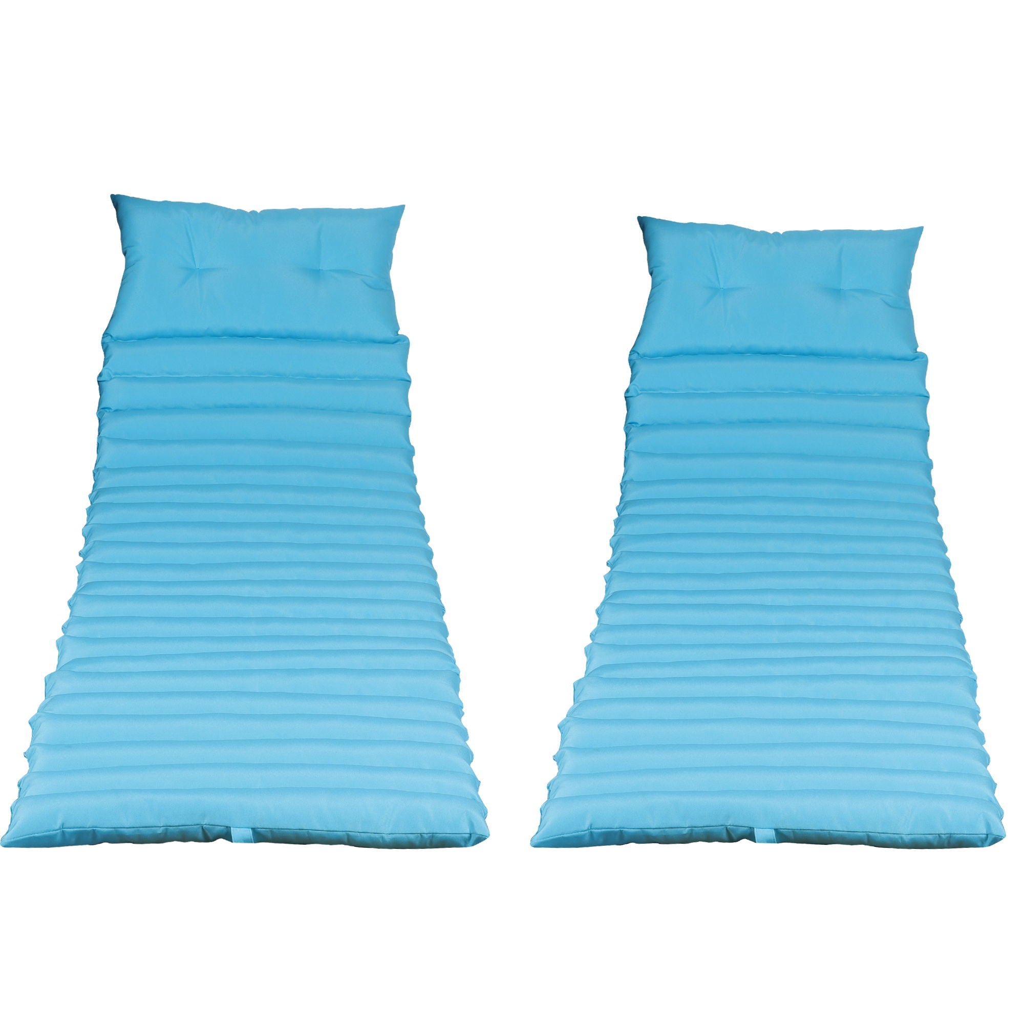 2 Piece Outdoor Chaise Lounge Chair Cushion Set