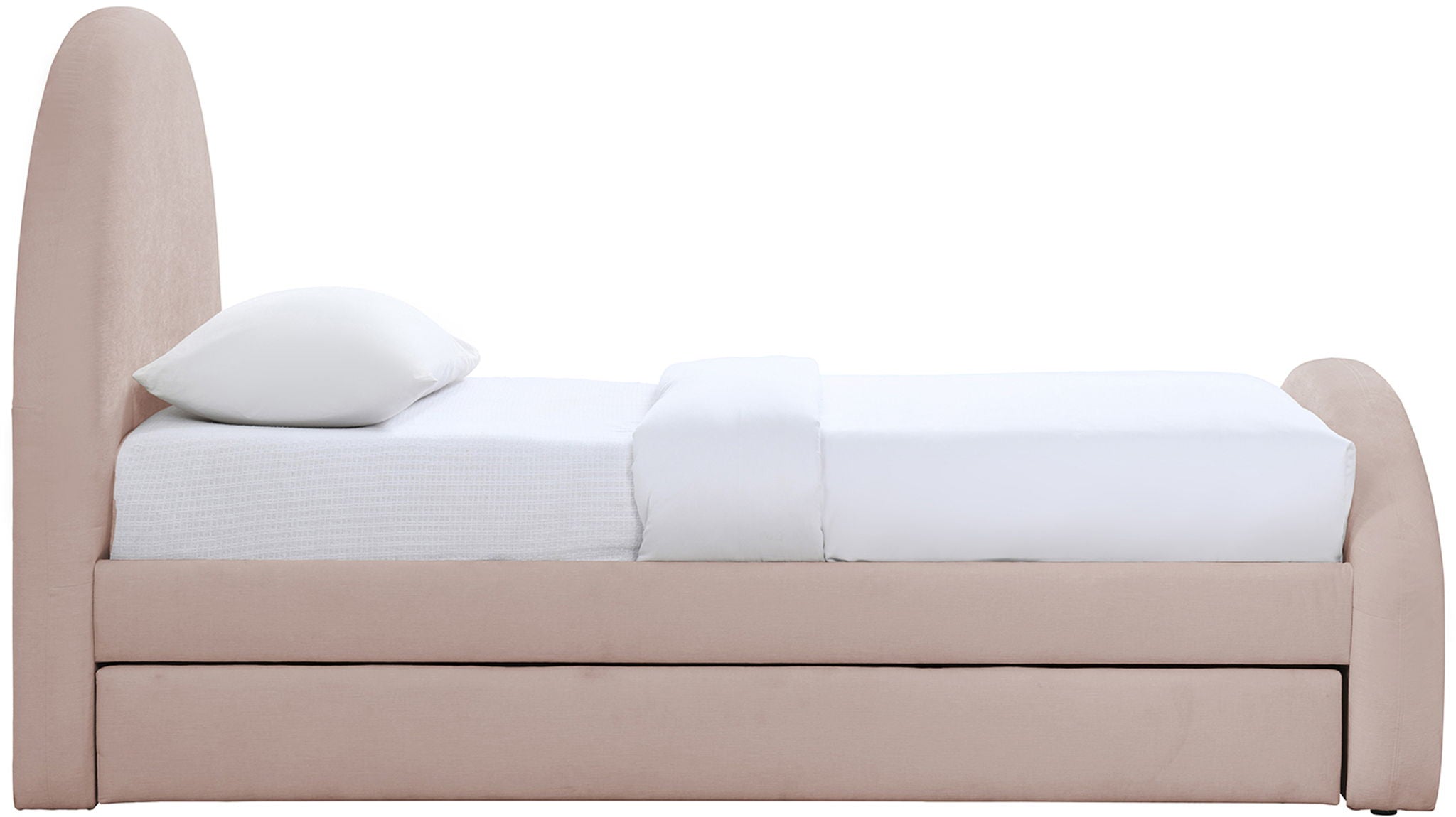 Andaz - Chenille Fabric Upholstered Trundle Bed