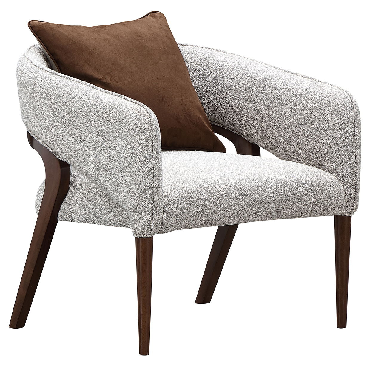 Houston - Accent Chair - Pebble / Walnut