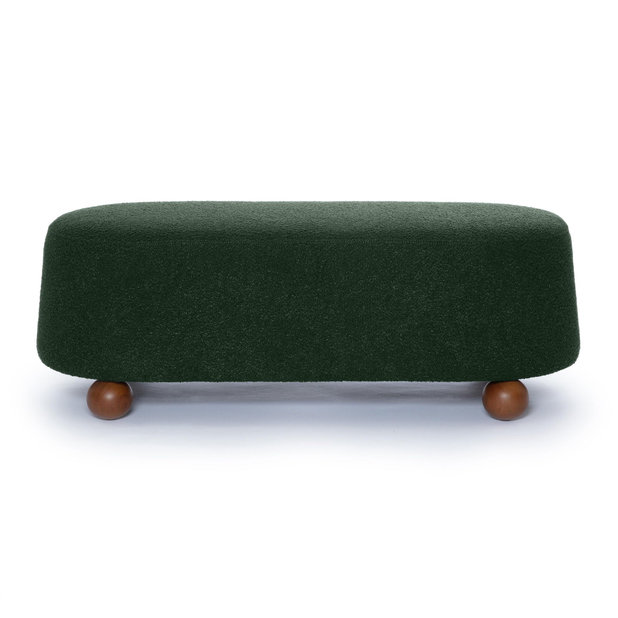 Jaine - Boucle Large Ottoman - Forest Green