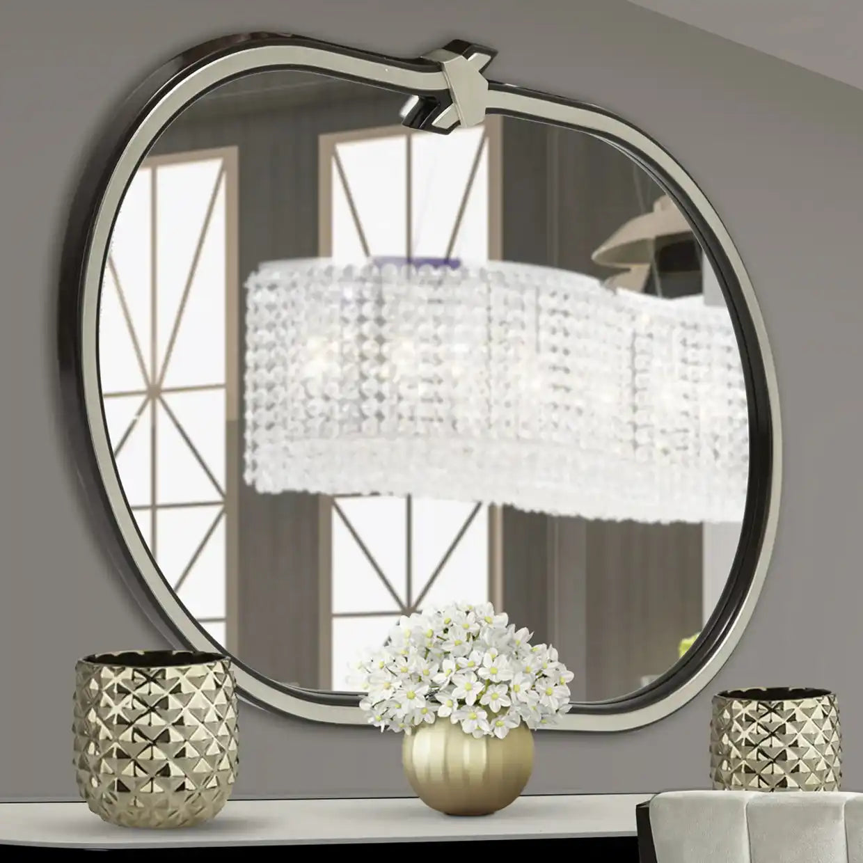Paris Chic - Wall Mirror - Espresso Brown