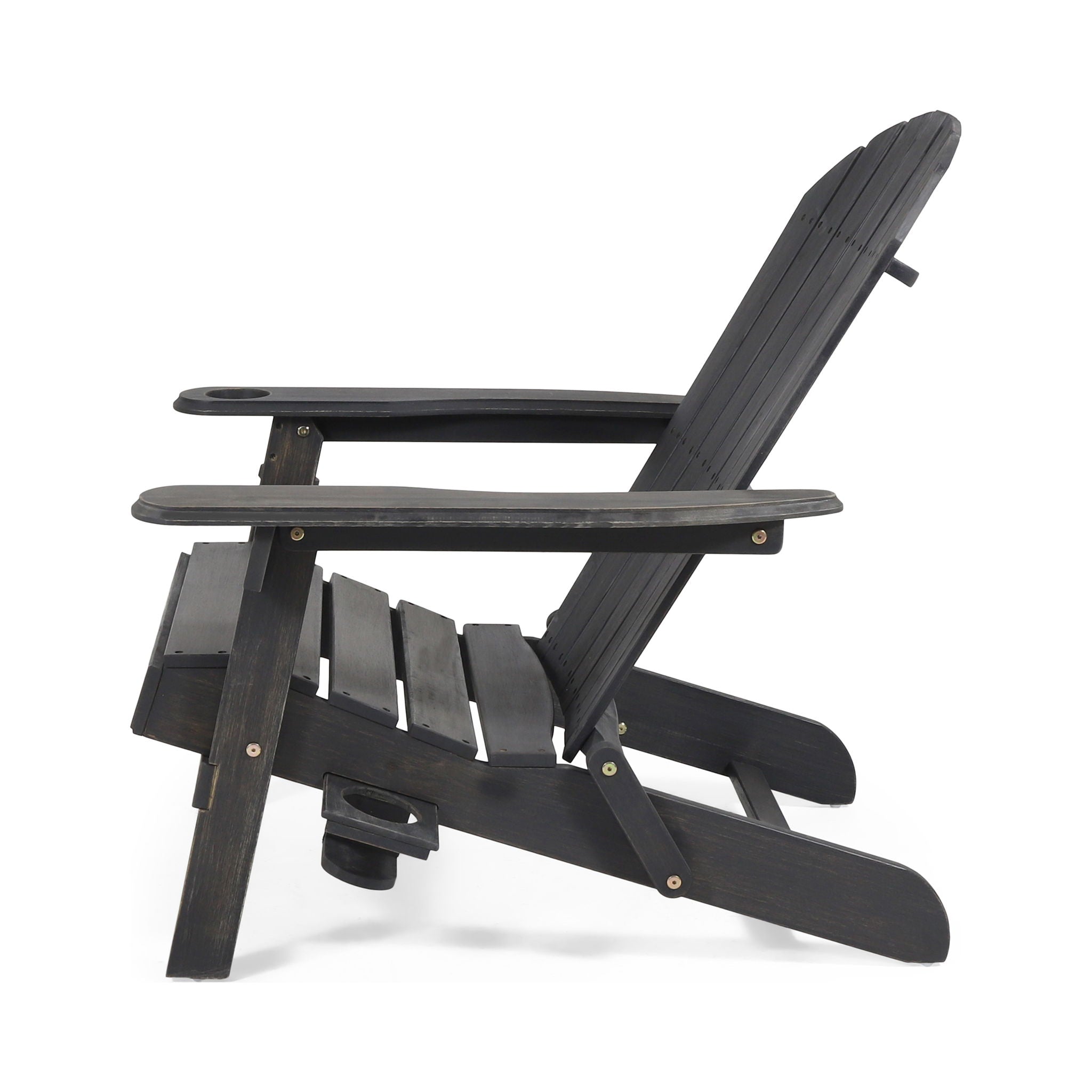 Zenithia - Outdoor Foldable Adirondack Chair With 2 Cup Holders