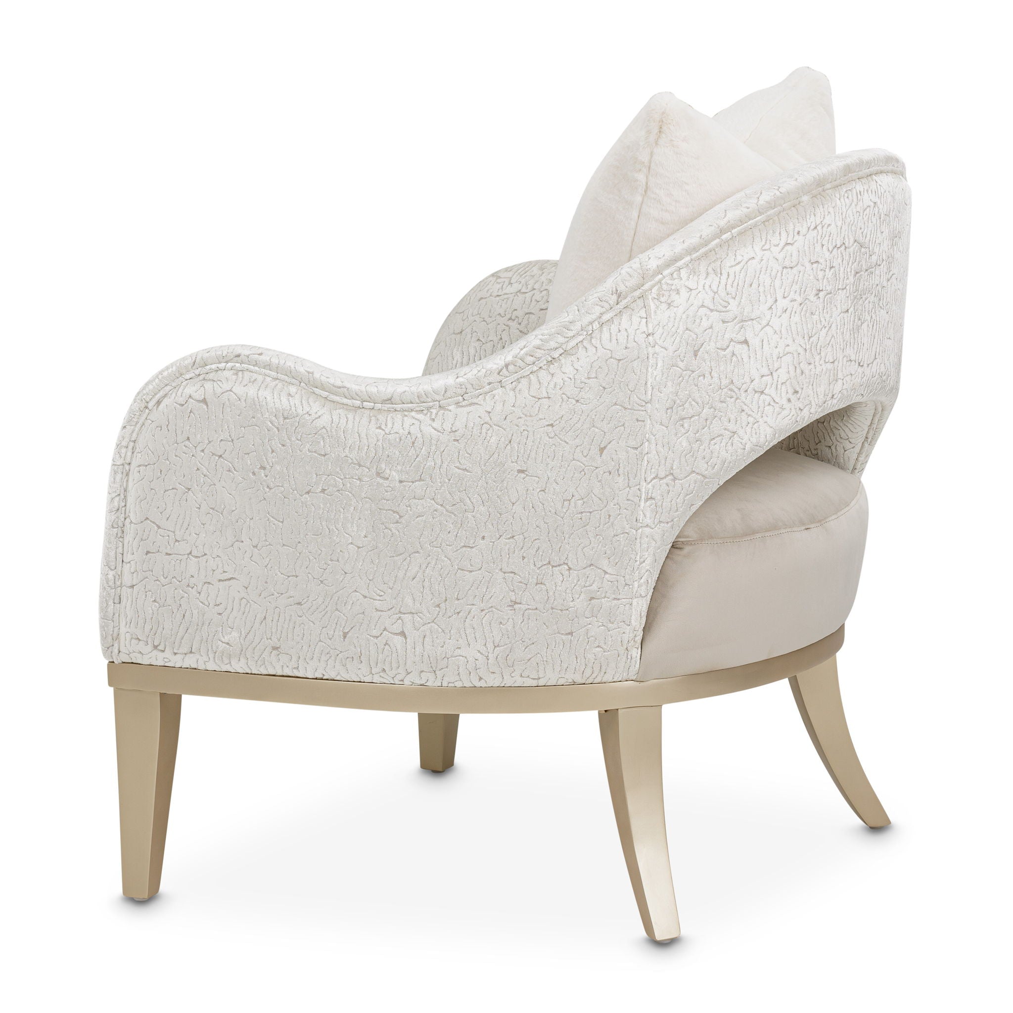 Yvette - Accent Chair - Porcini  / Medium Champagne