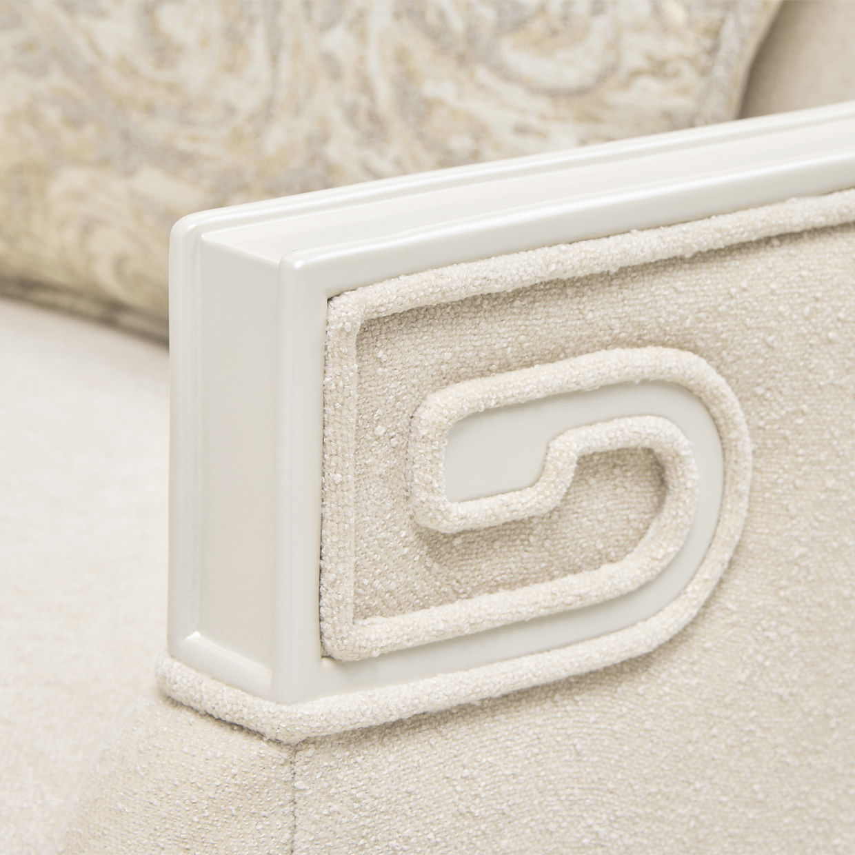 La Marisia - Chenille Matching Chair - Tranquil / Creamy Pearl