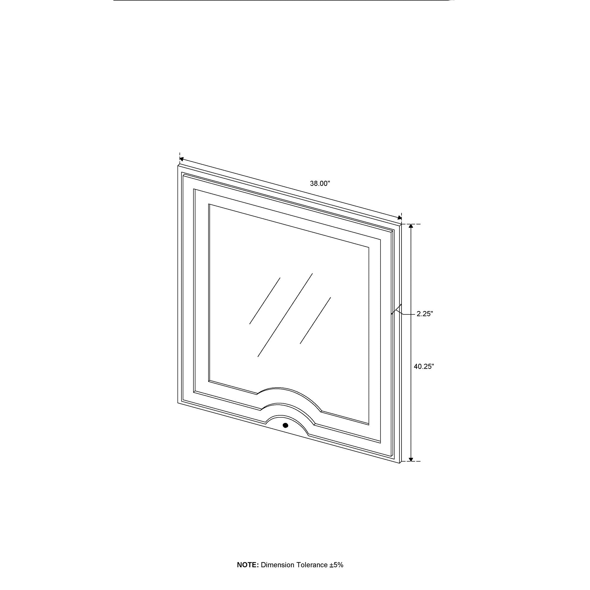 Isaiah - Mirror With Upholstered Frame And LED Lighting