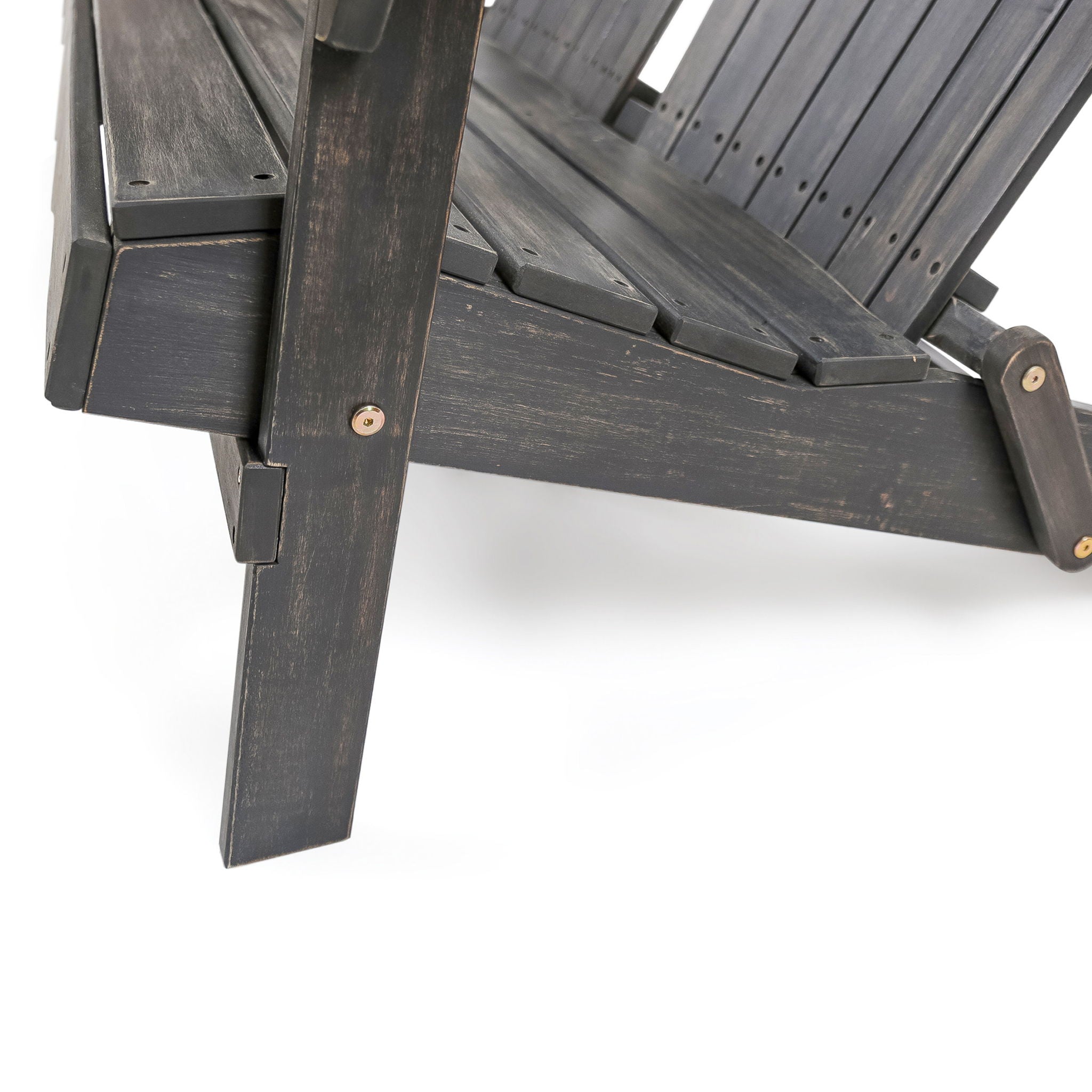 Outdoor Adirondack Rocking Loveseat With Hand Crafted Details