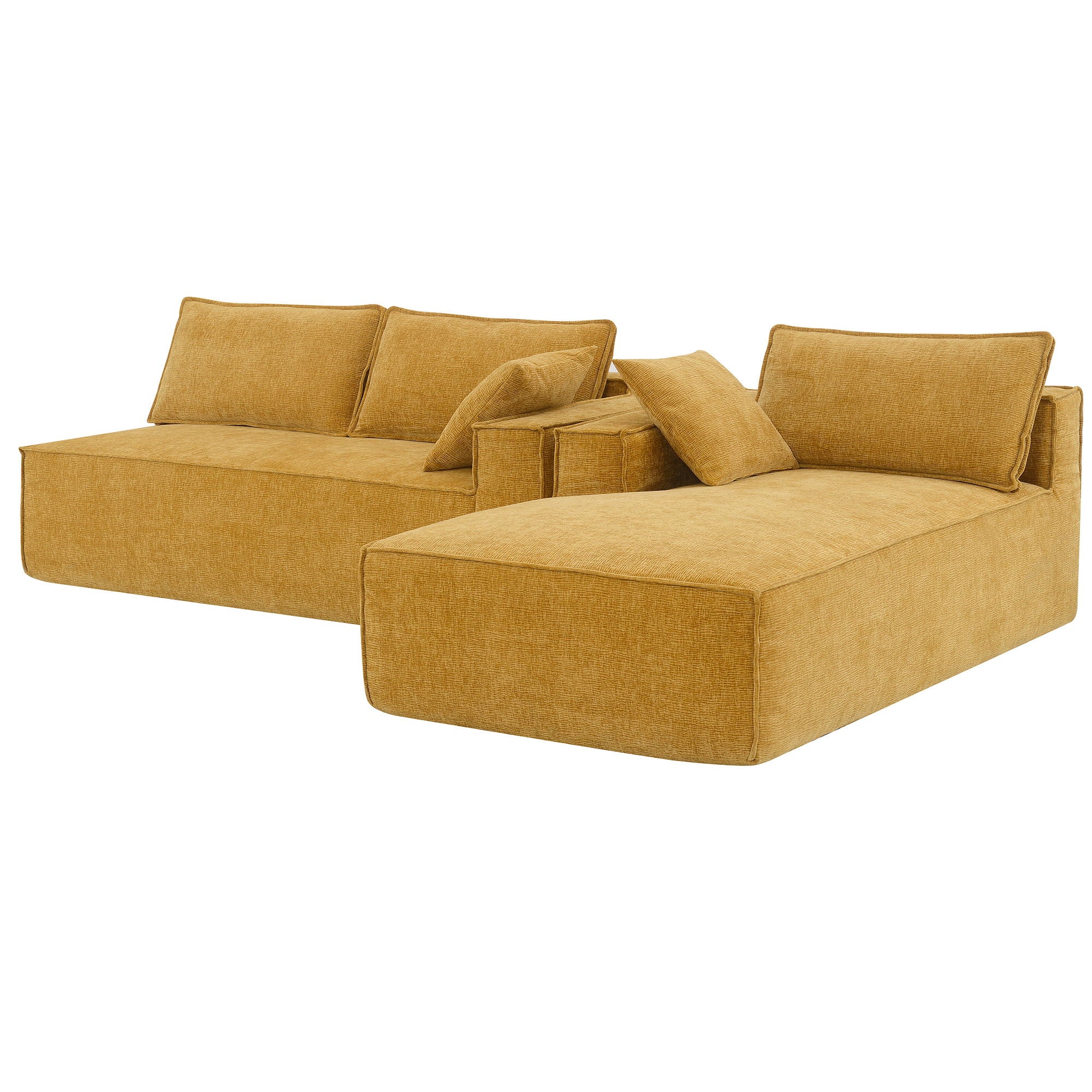 Free Combination Minimalist Style Modular Sectional, Wrinkle Resistant Couch Set L Shaped Compressed Sofa For Living Room