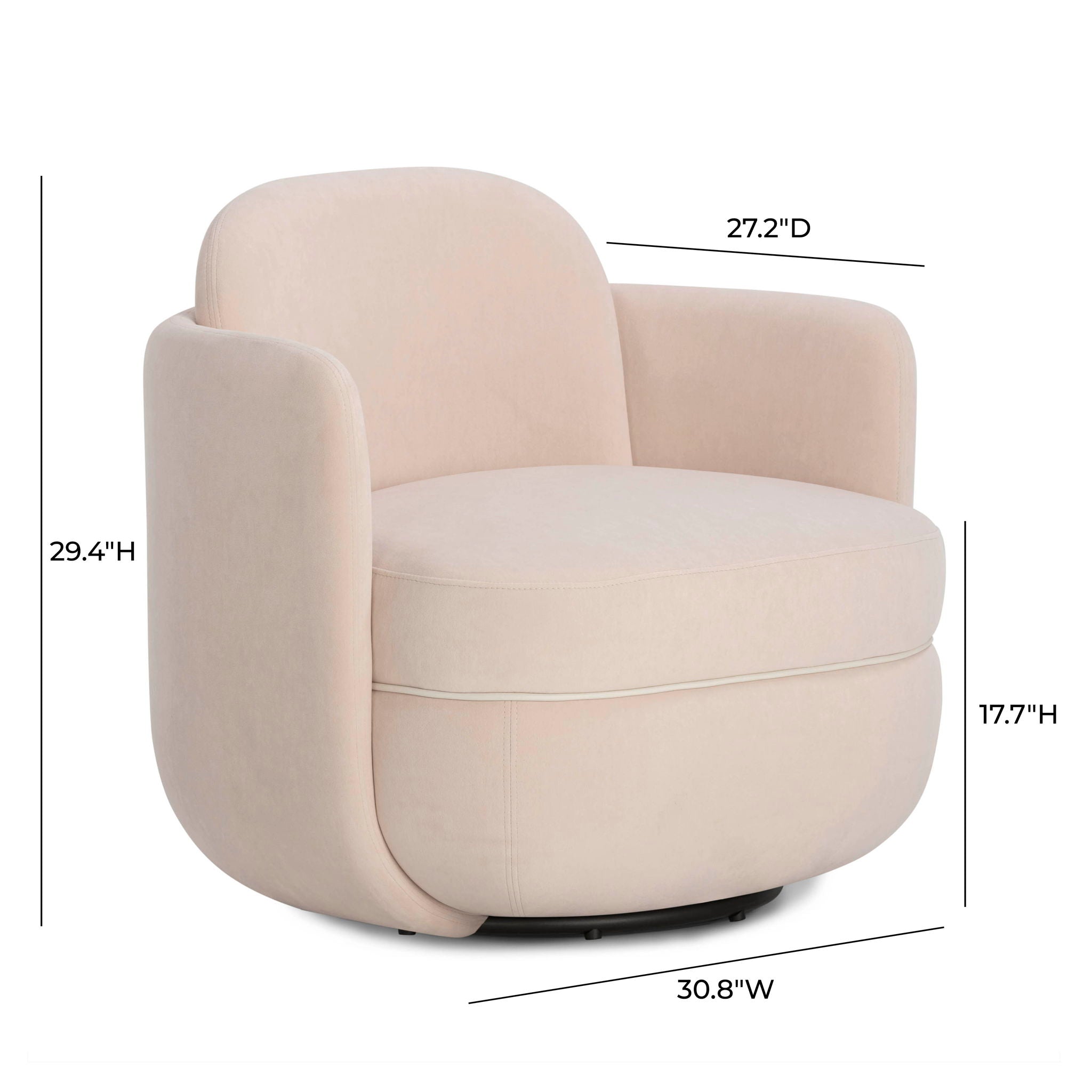 Wolfie - Velvet Swivel Chair