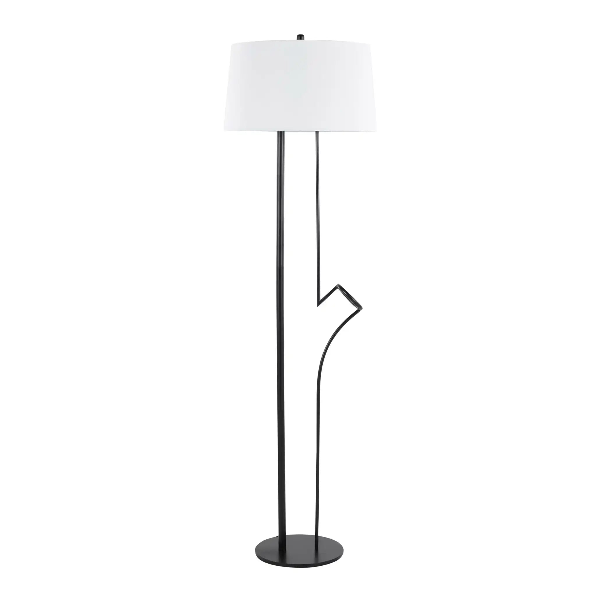 Shadow Contemporary Floor Lamp - Black / White